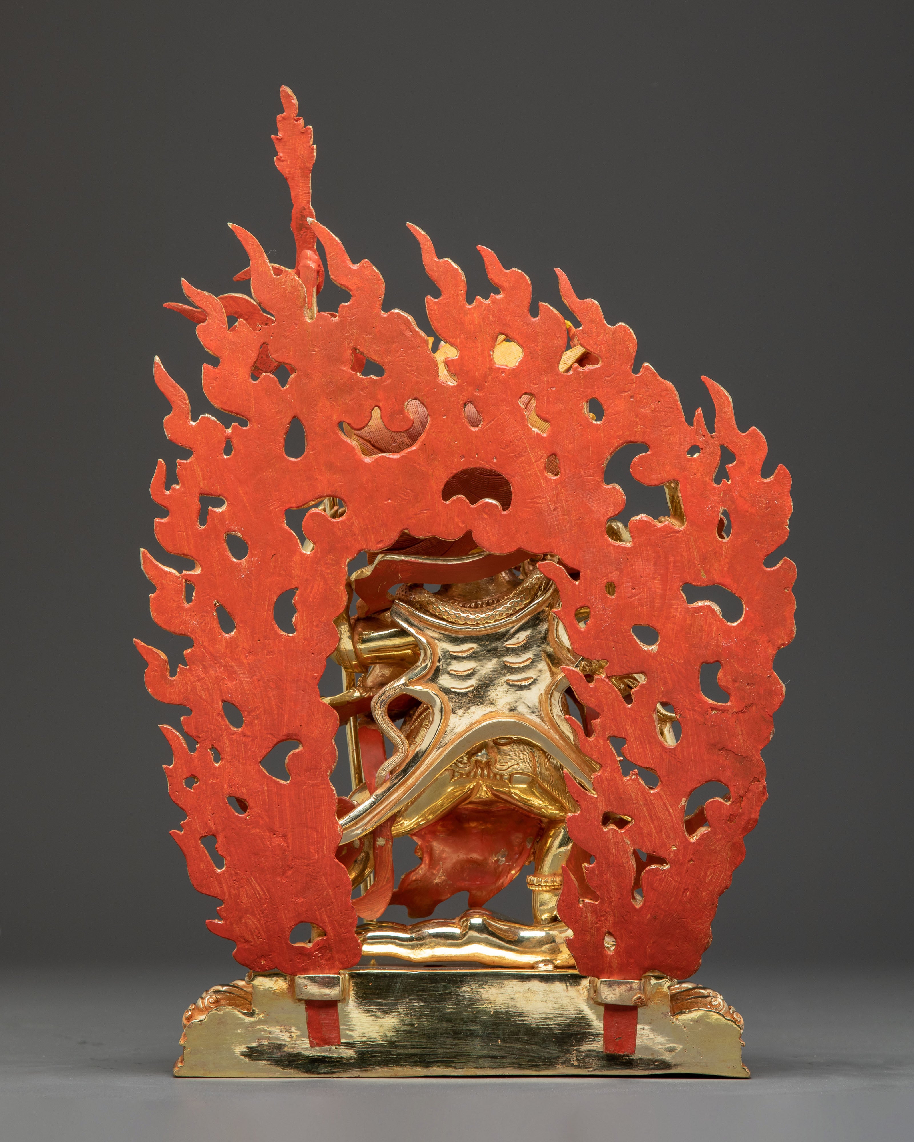 Wrathful Deity Four Armed Mahakala Statue | Powerful Protector