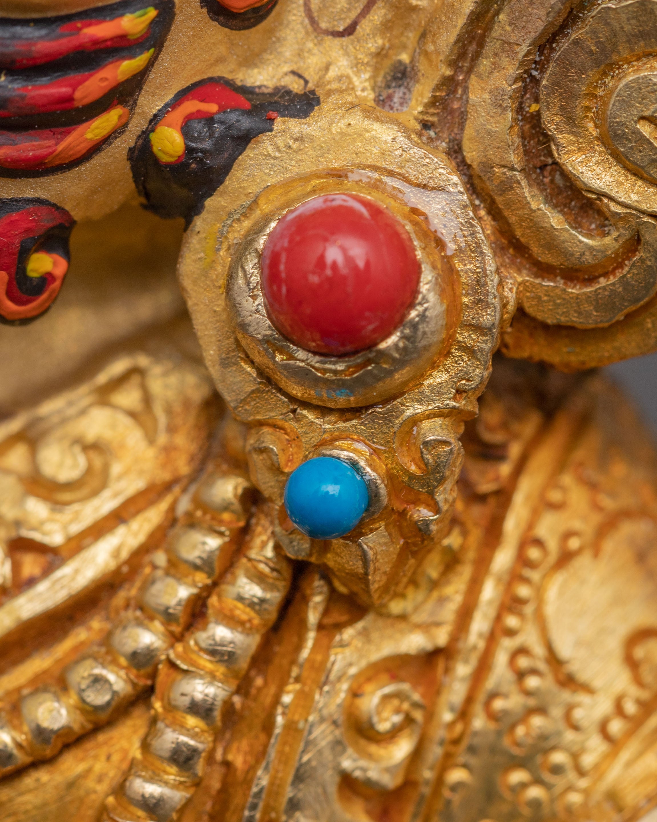 Golden Statue of Shanglon Dorje Dudul | Special Protector of the Tibetan Medical Tradition