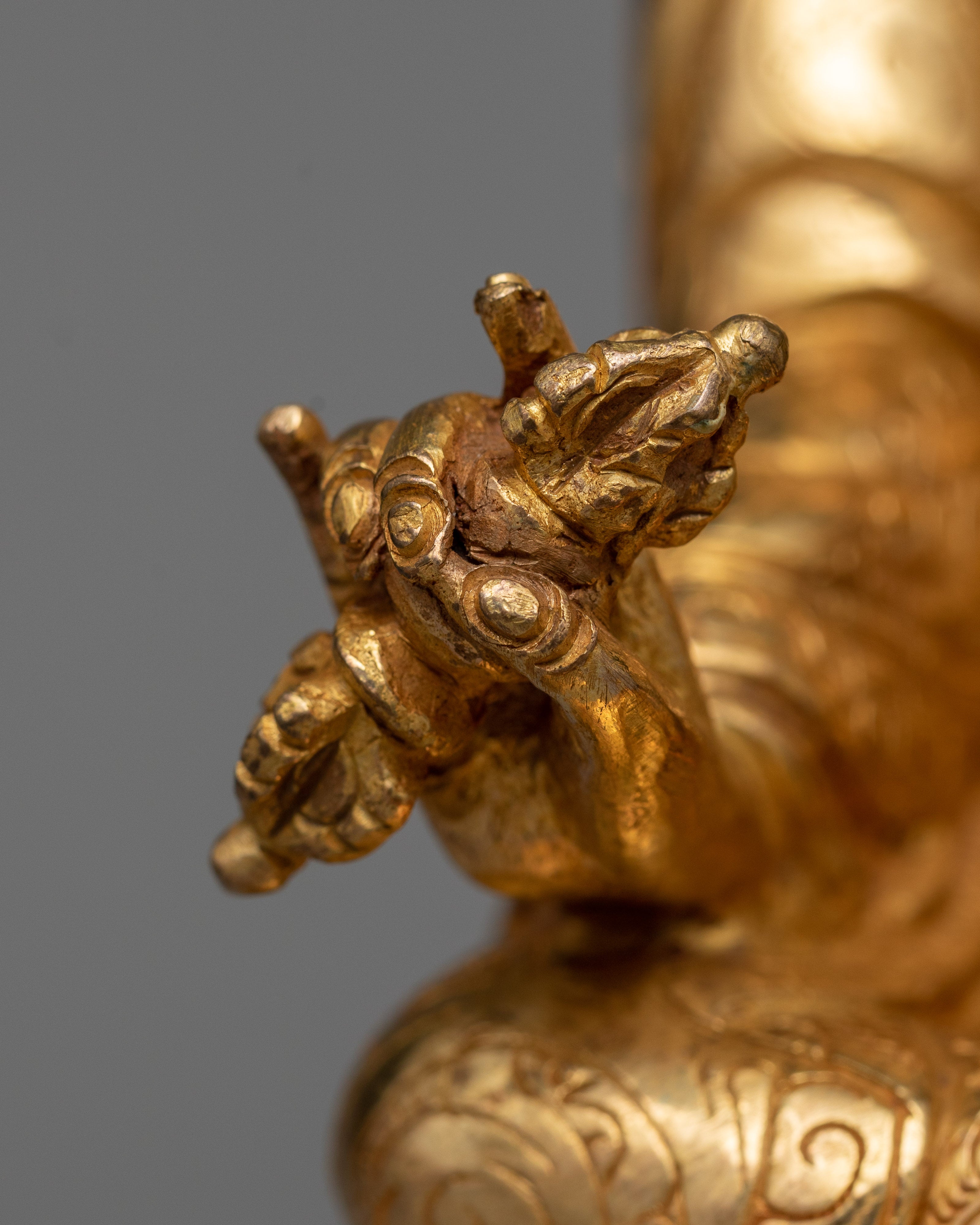 Born from a Lotus (Guru Rinpoche) Statue | 24K Gold Gilded Symbol of Tantric Wisdom