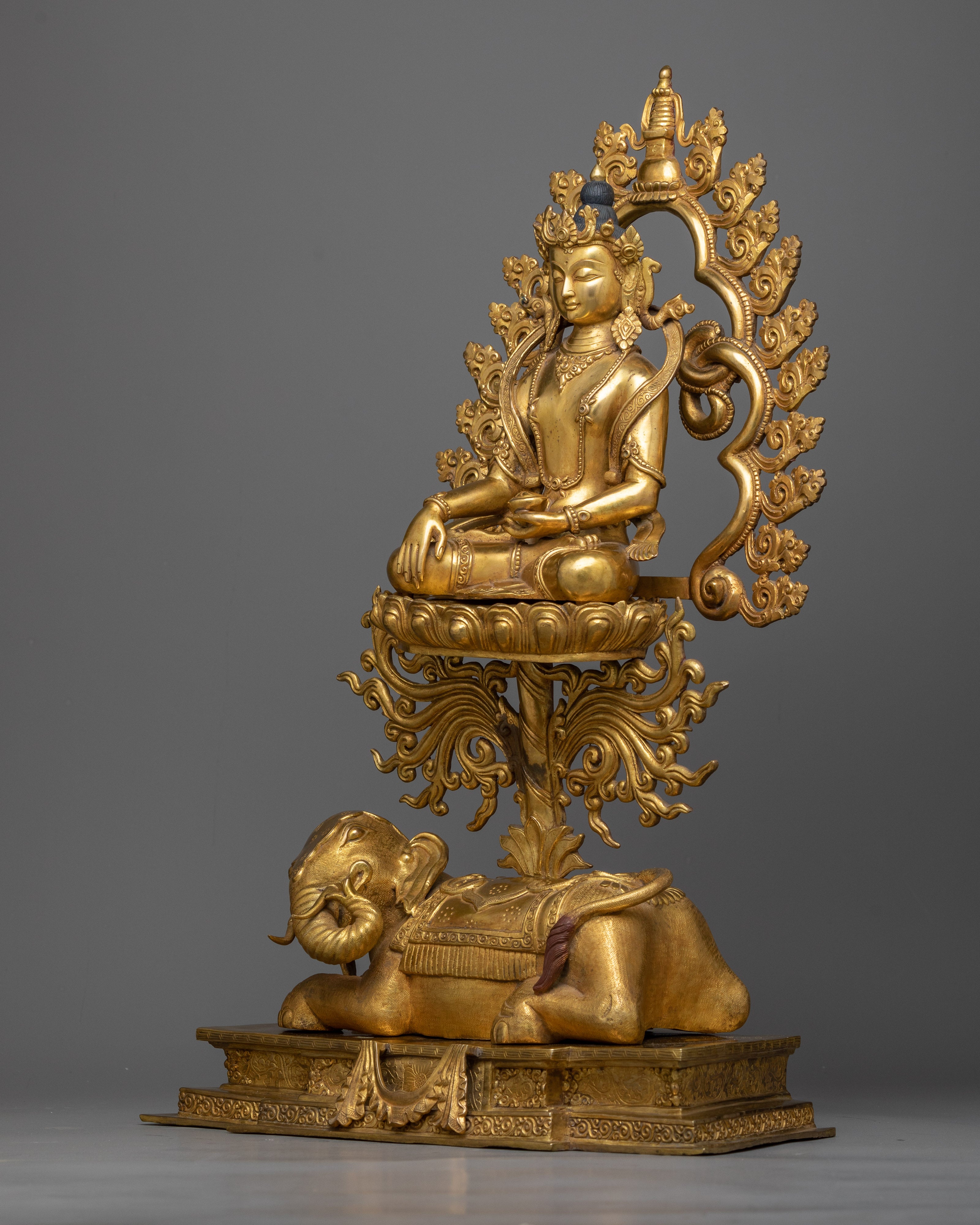shakyamuni-buddha-seated upon a elephant