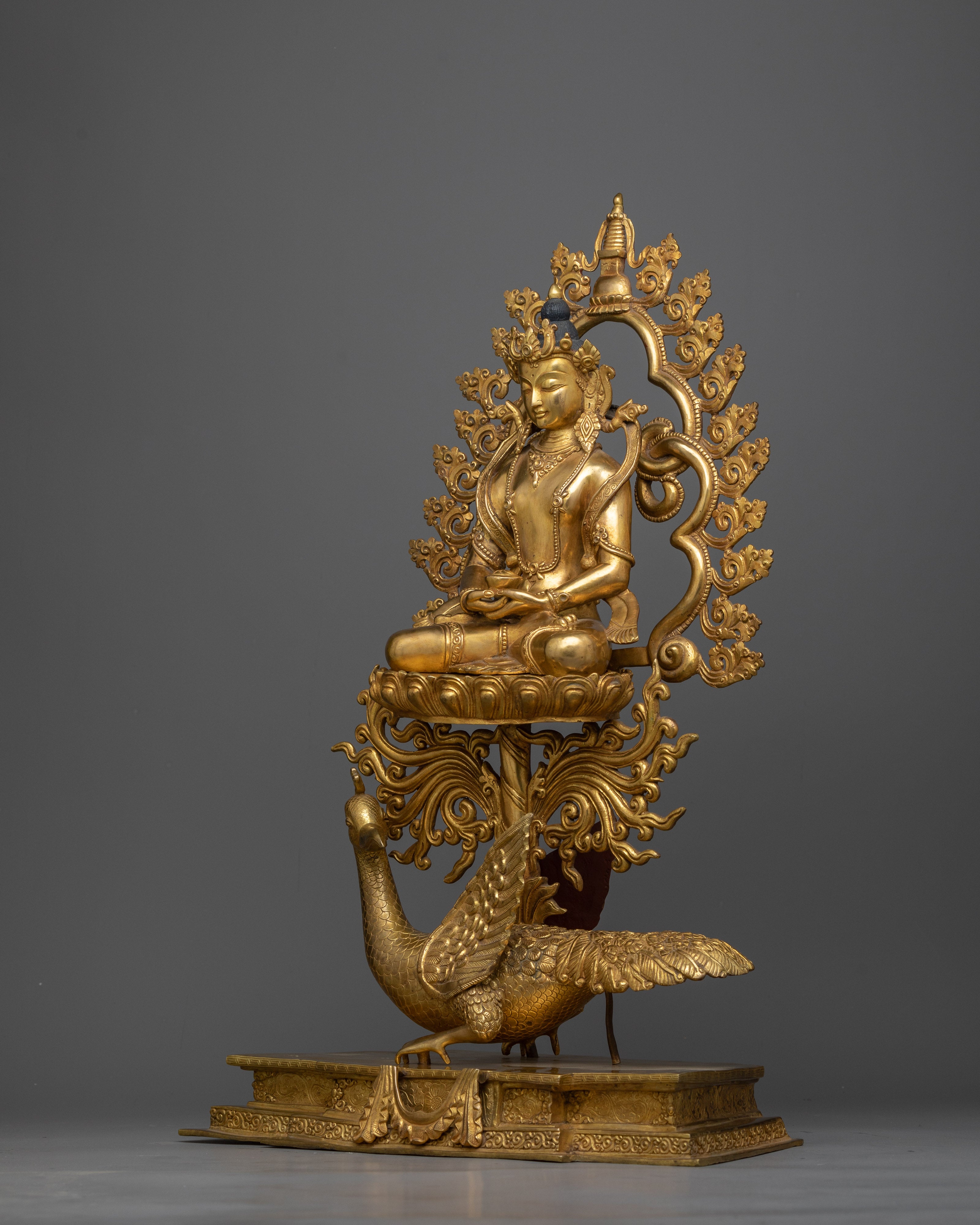 amitabha-buddha-seated upon a peacock