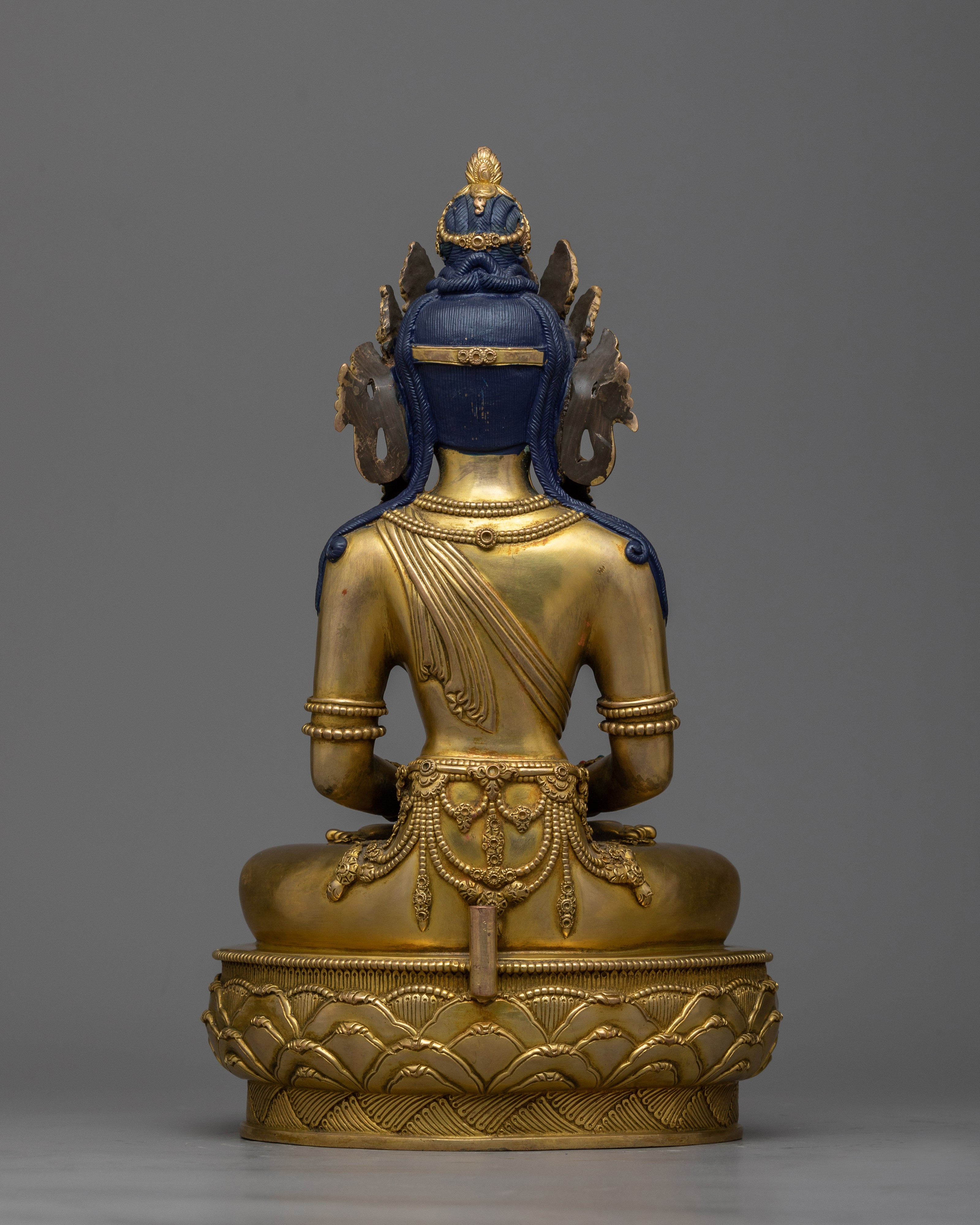Buddha Amitabha Artwork | 24K Gold Gilded Statue of Infinite Light