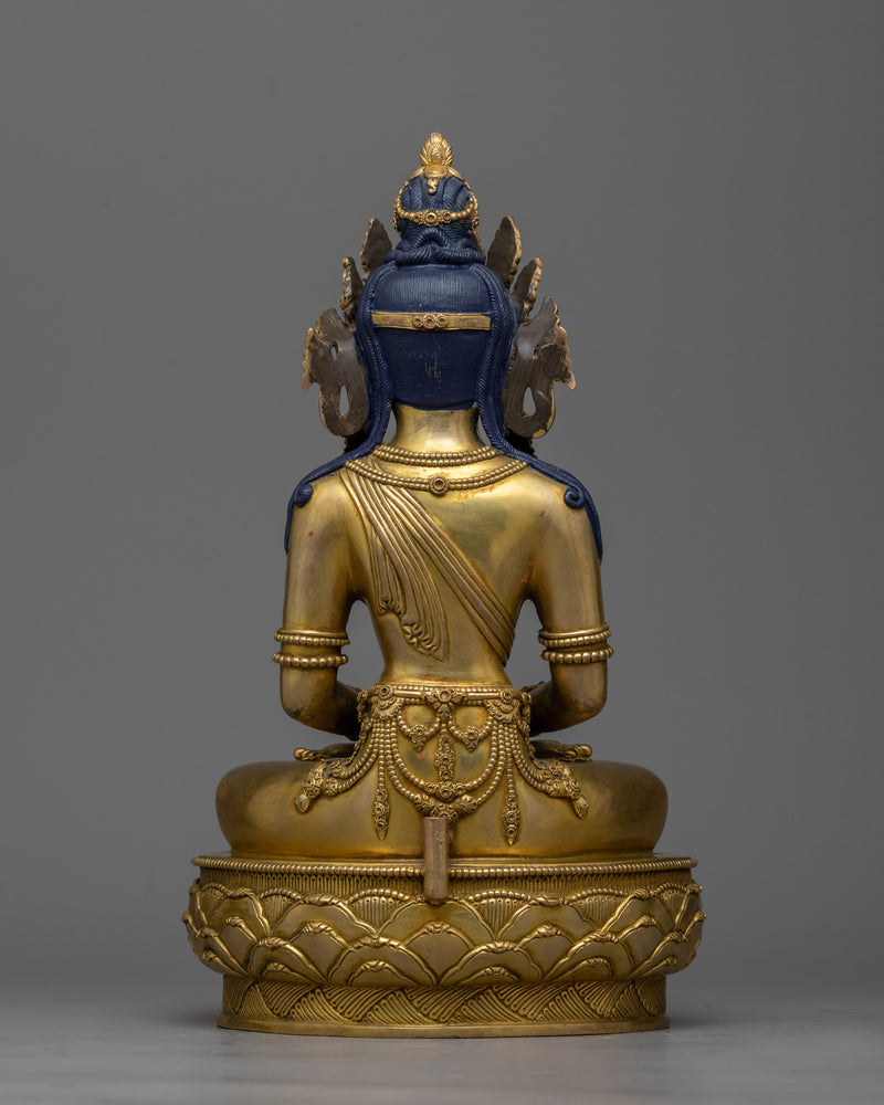 Buddha Amitabha Artwork | 24K Gold Gilded Statue of Infinite Light