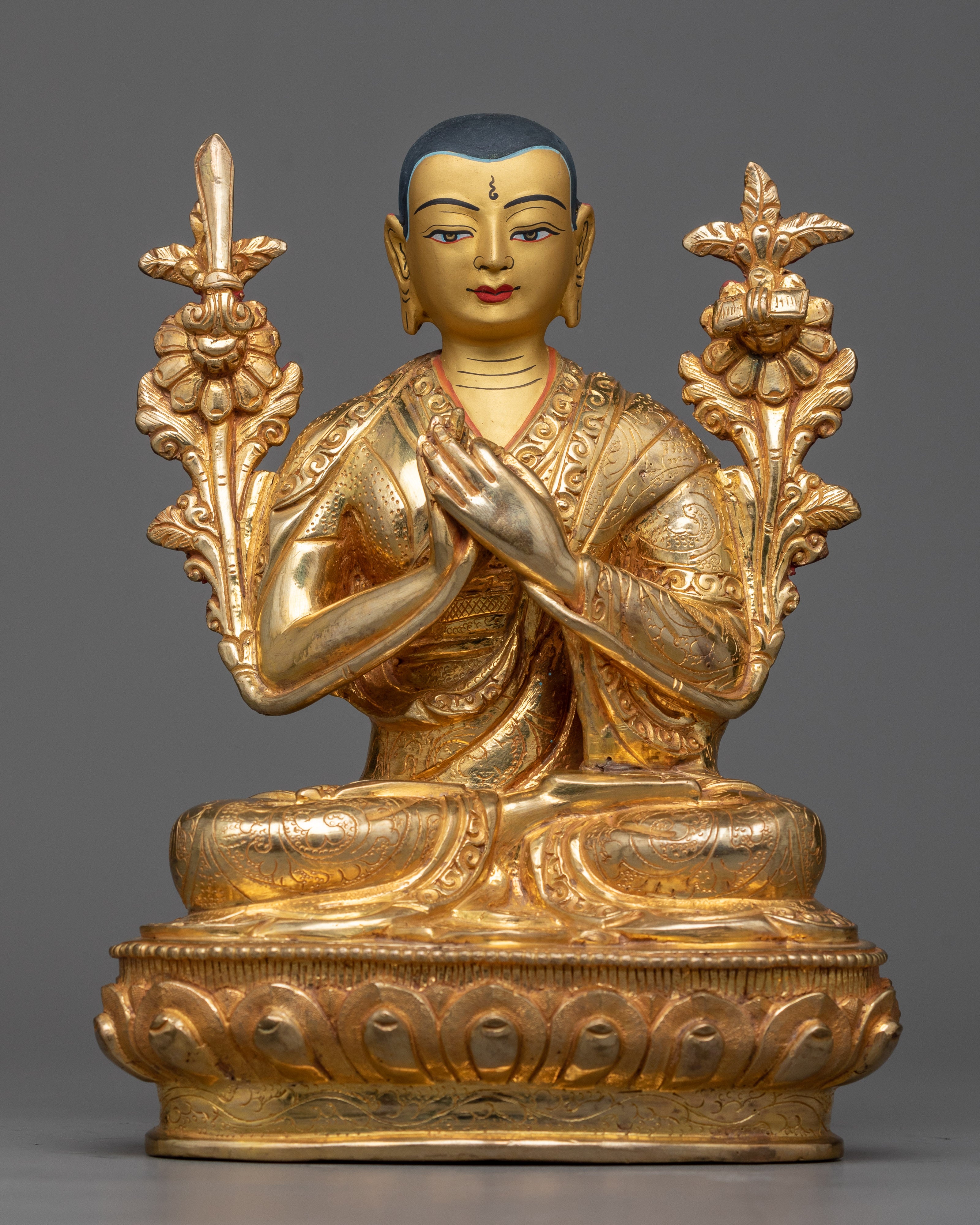 Tsongkhapa with Disciples Statue | Vision of Gelugpa Lineage