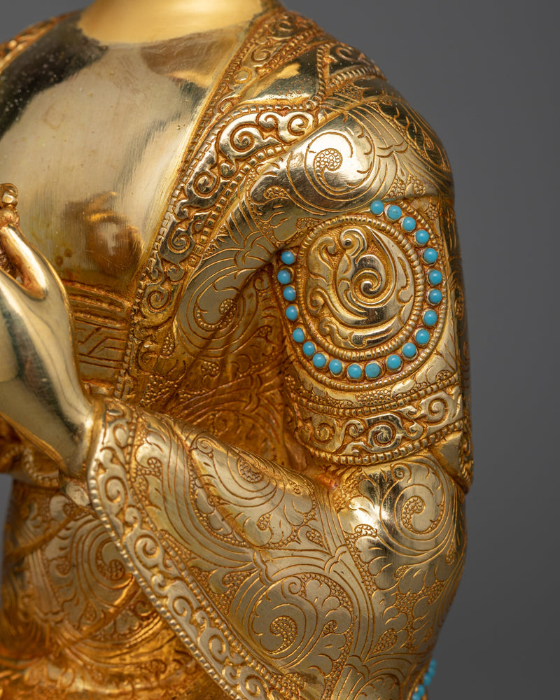 Cosmic Vairocana Buddha Gold Gilded Statue | Illumination of the Cosmos
