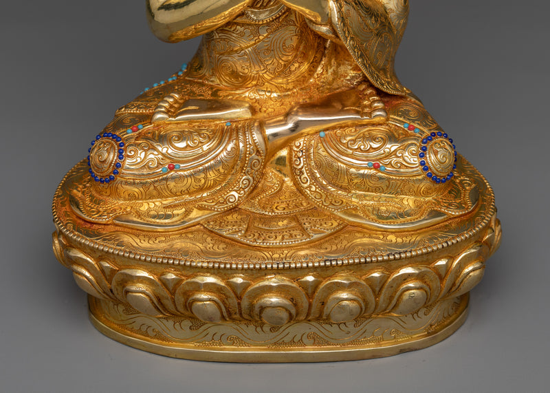 Cosmic Vairocana Buddha Gold Gilded Statue | Illumination of the Cosmos