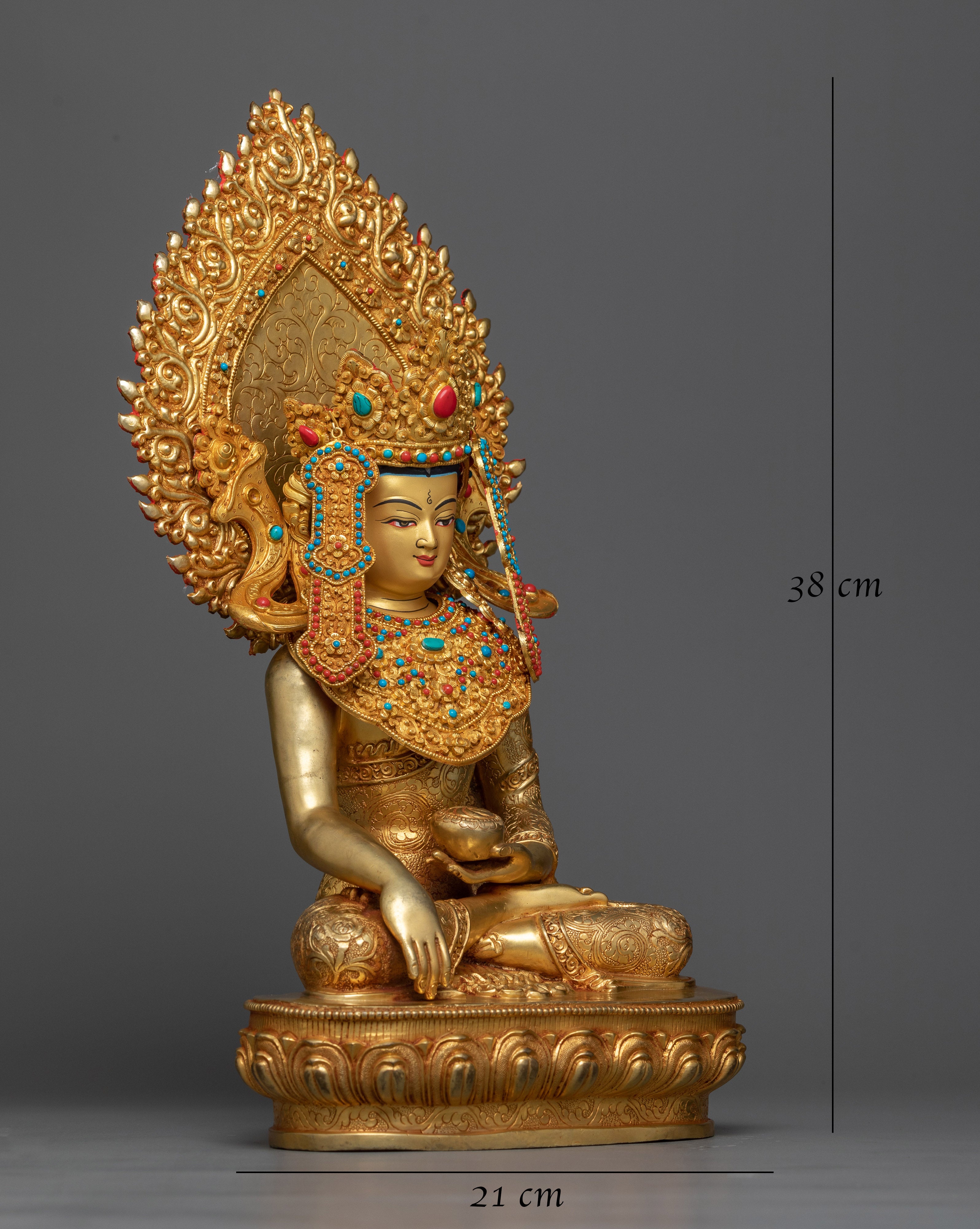crown-buddha-shakyamuni-statue