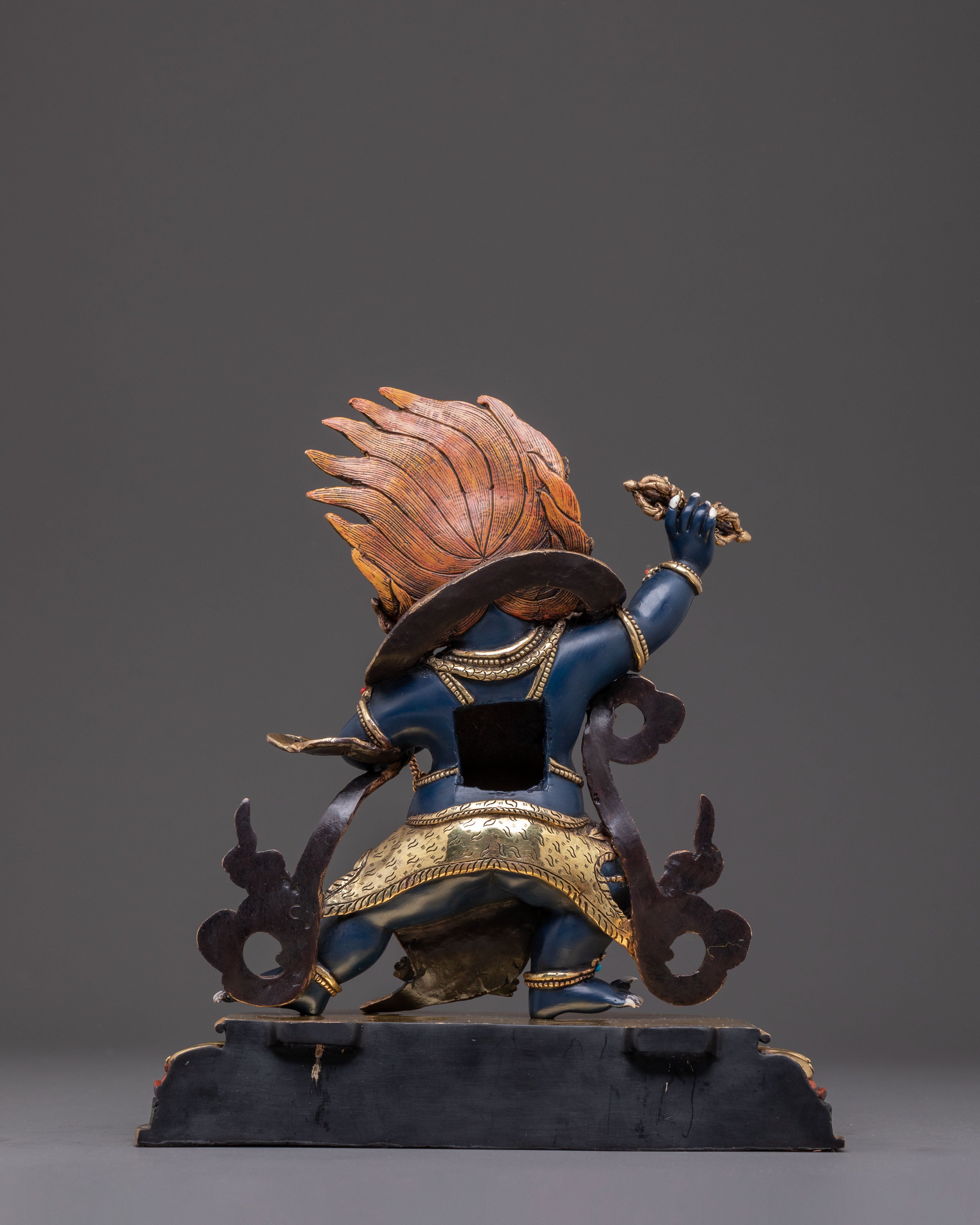 Wrathful Tantric Protector Vajrapani Statue | Himalayan Buddhist Sculpture