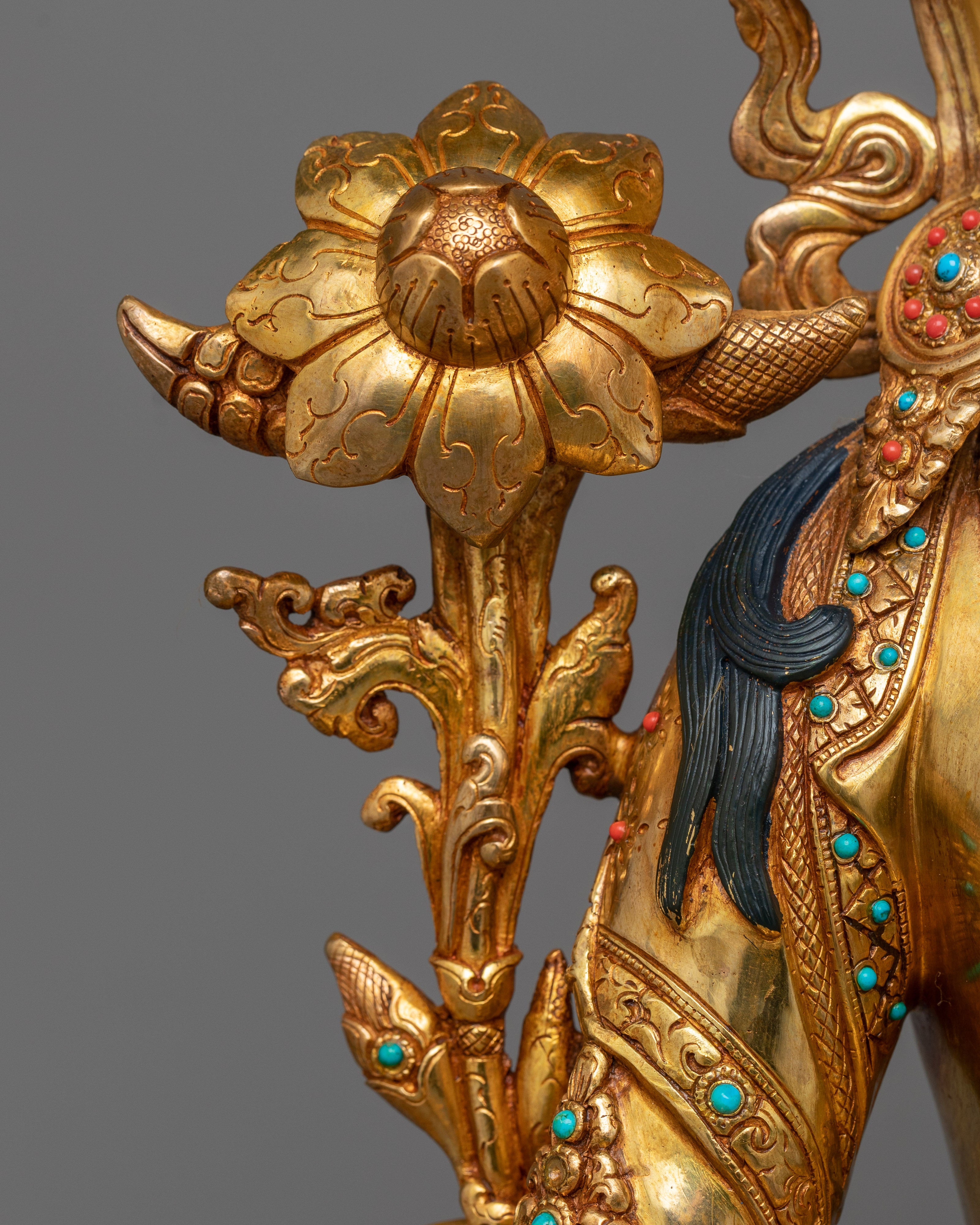 Green Tara Copper Sculpture | Embodiment of Active Compassion