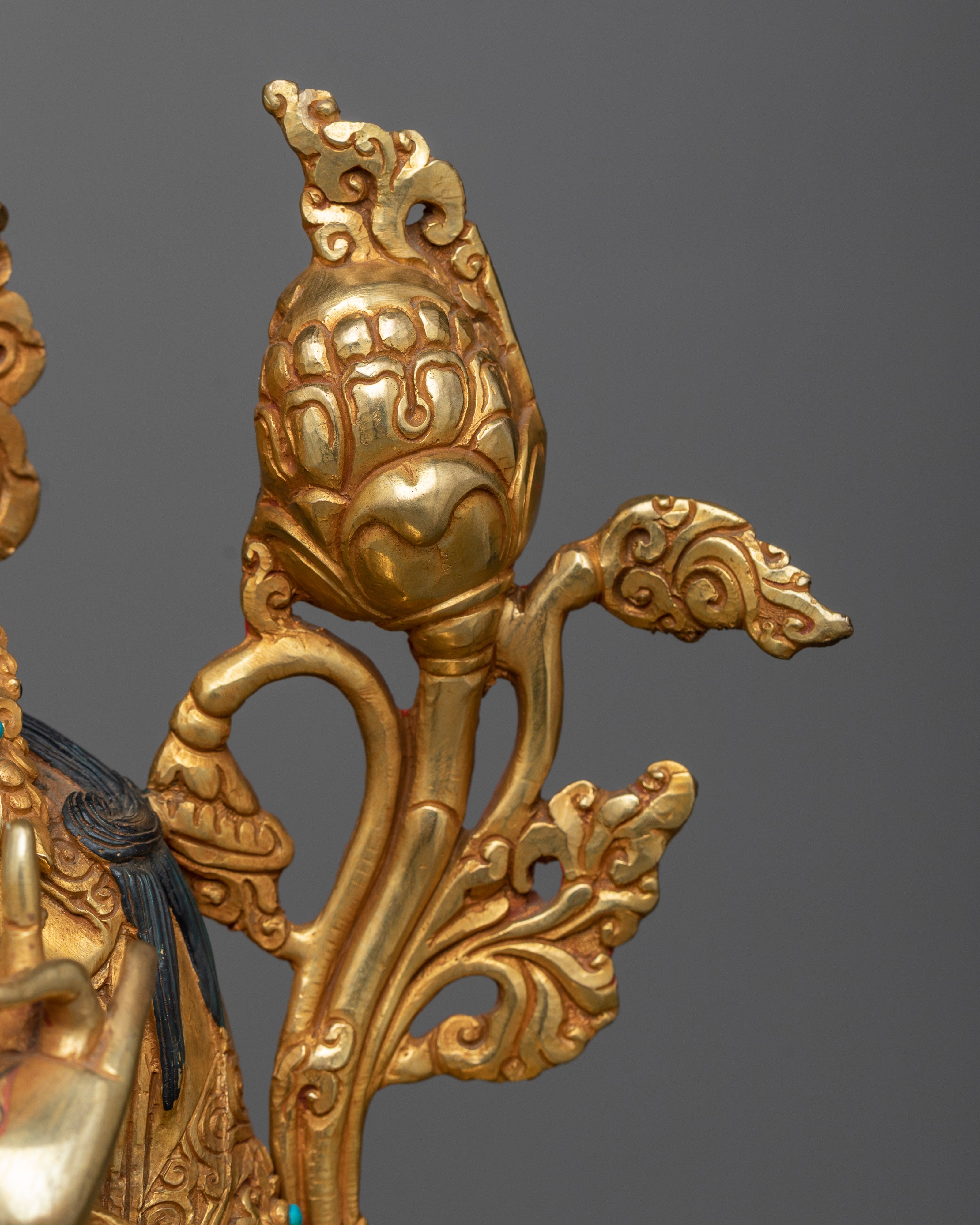 White Tara bodhisattva of Healing and Longevity | 24K Gold Gilded Statue