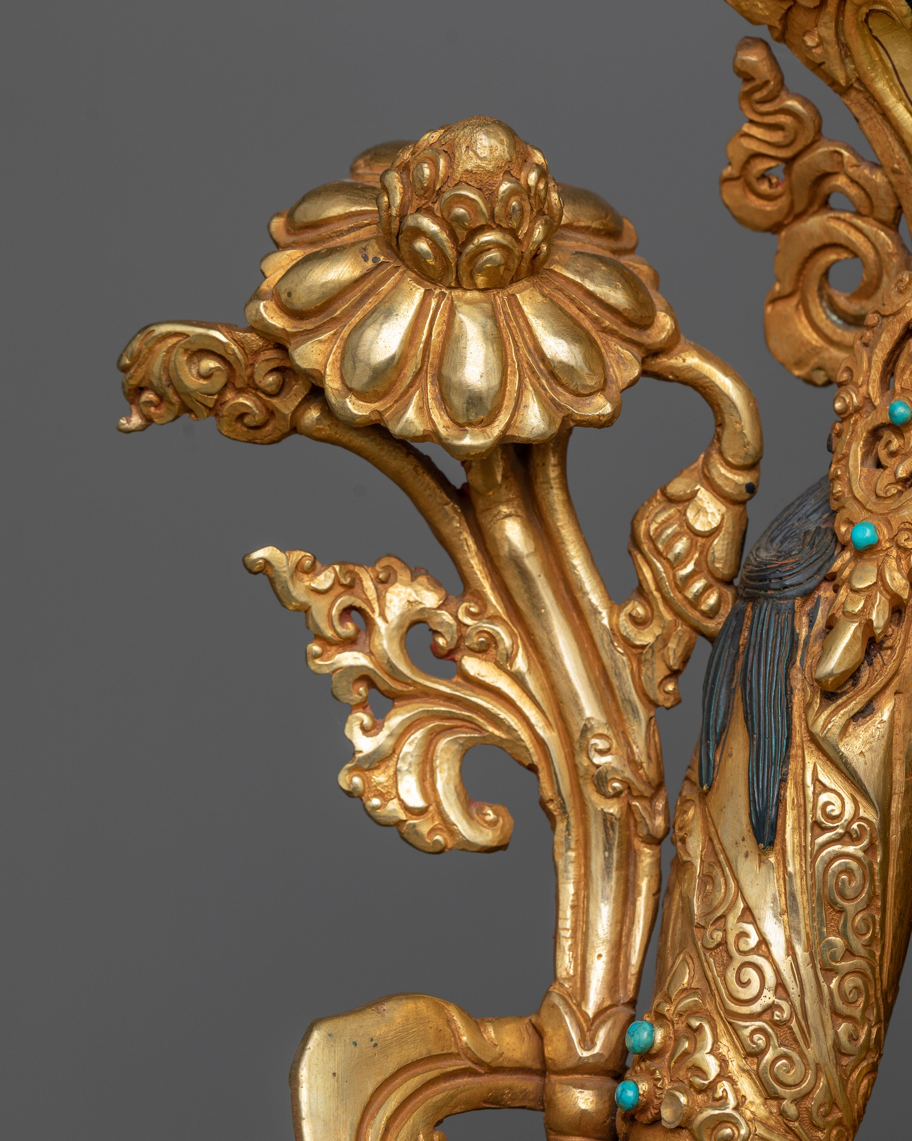 White Tara bodhisattva of Healing and Longevity | 24K Gold Gilded Statue