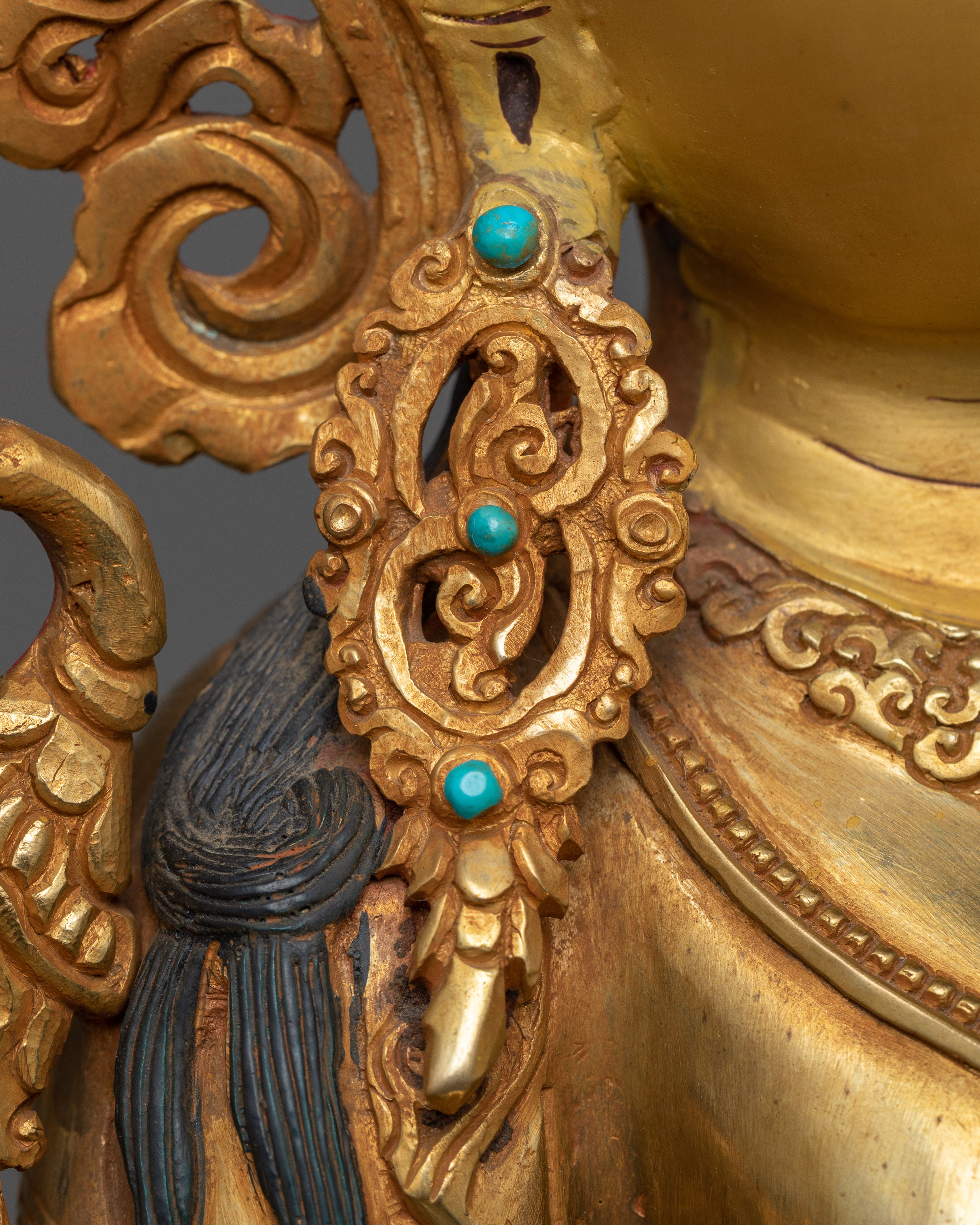 White Tara bodhisattva of Healing and Longevity | 24K Gold Gilded Statue