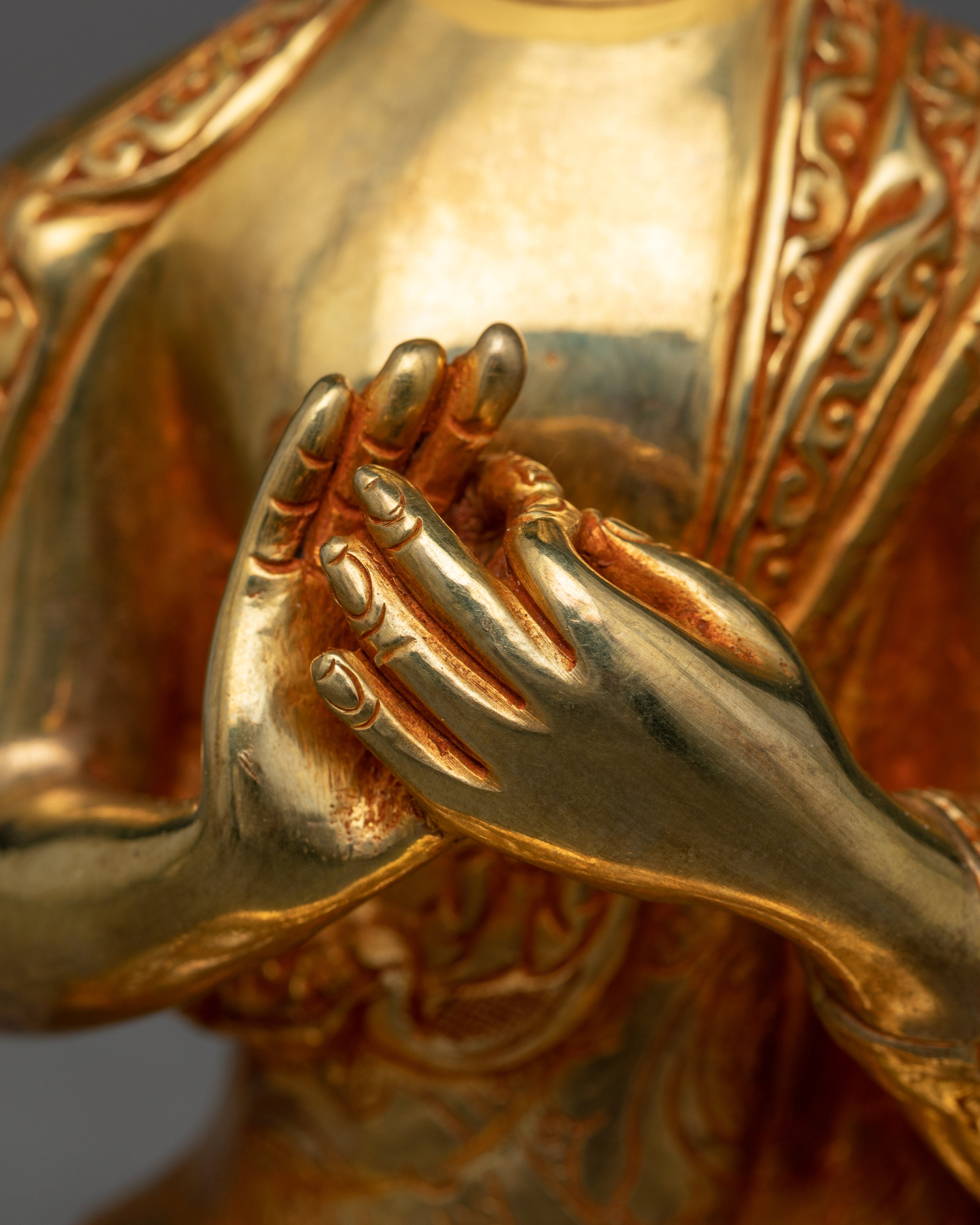 Vairocana Sculpture | The Illuminator - 24K Gold Gilded Sculpture