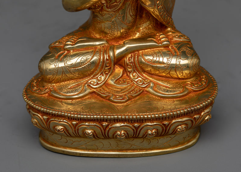 Vairocana Sculpture | The Illuminator - 24K Gold Gilded Sculpture