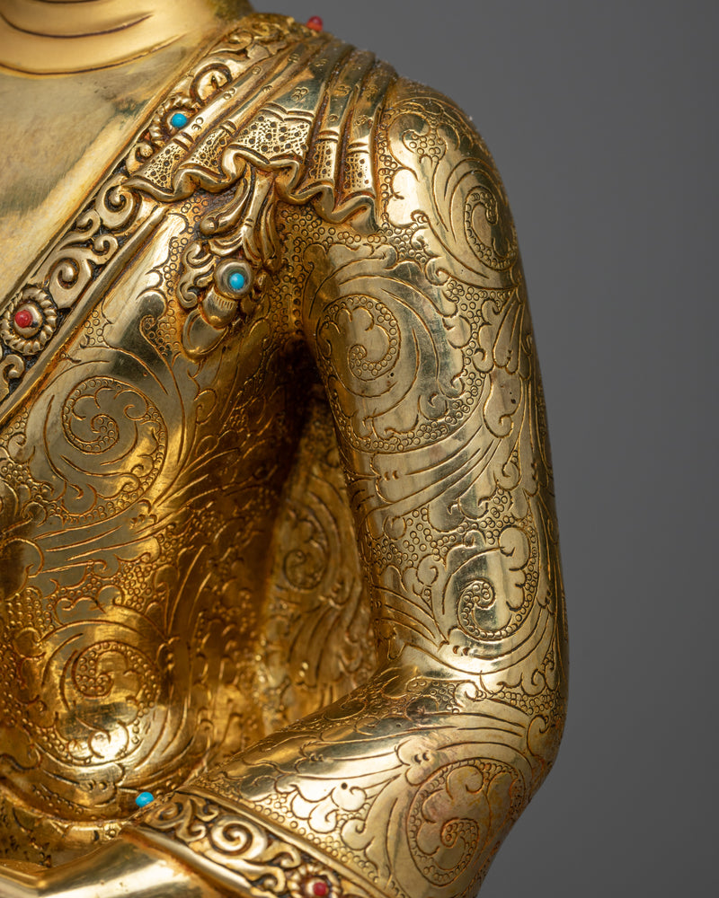 Bhaisajya Guru Buddha: The Healing Master | 24K Gold Gilded Sculpture