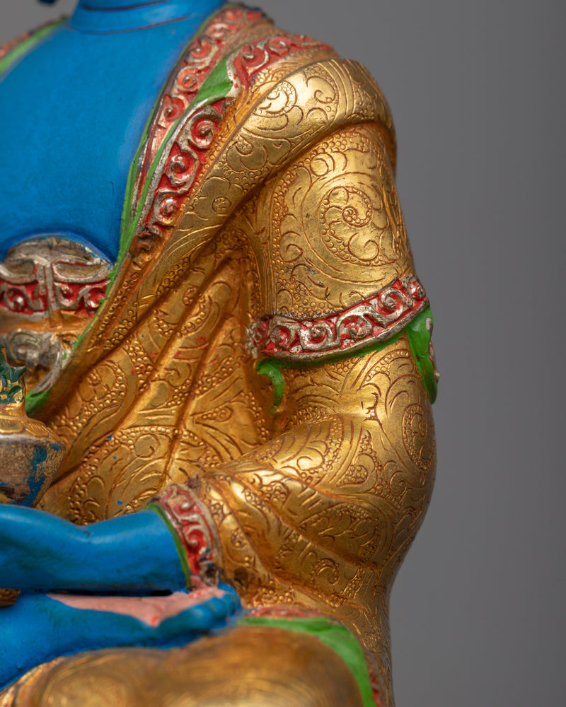 Medicine Buddha Colored Sculpture | The Healer of Body and Mind