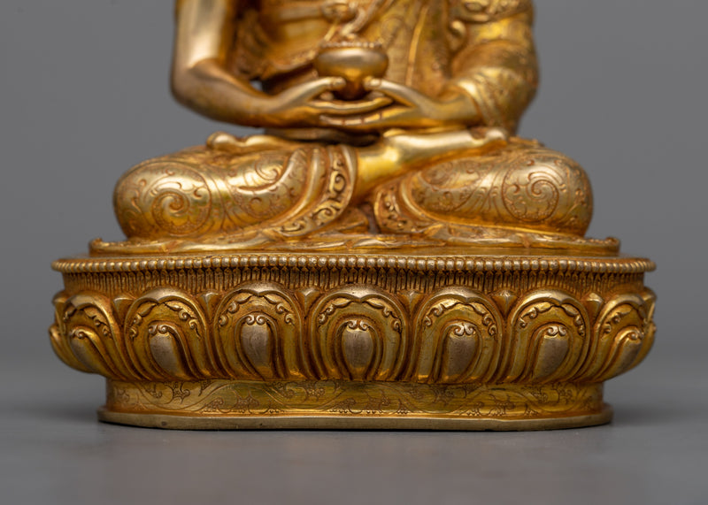 Buddha Amitabha Gilt Sculpture | The Infinite Light - 24K Gold Gilded Sculpture