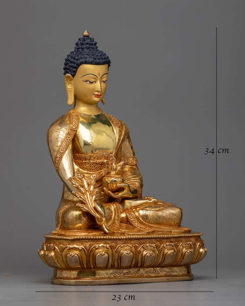 sangay menla gilt statue