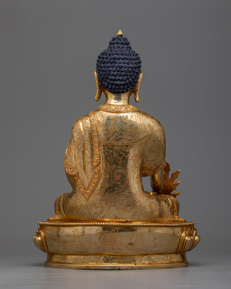 Sangay Menla Gilt Statue | The Medicine Buddha