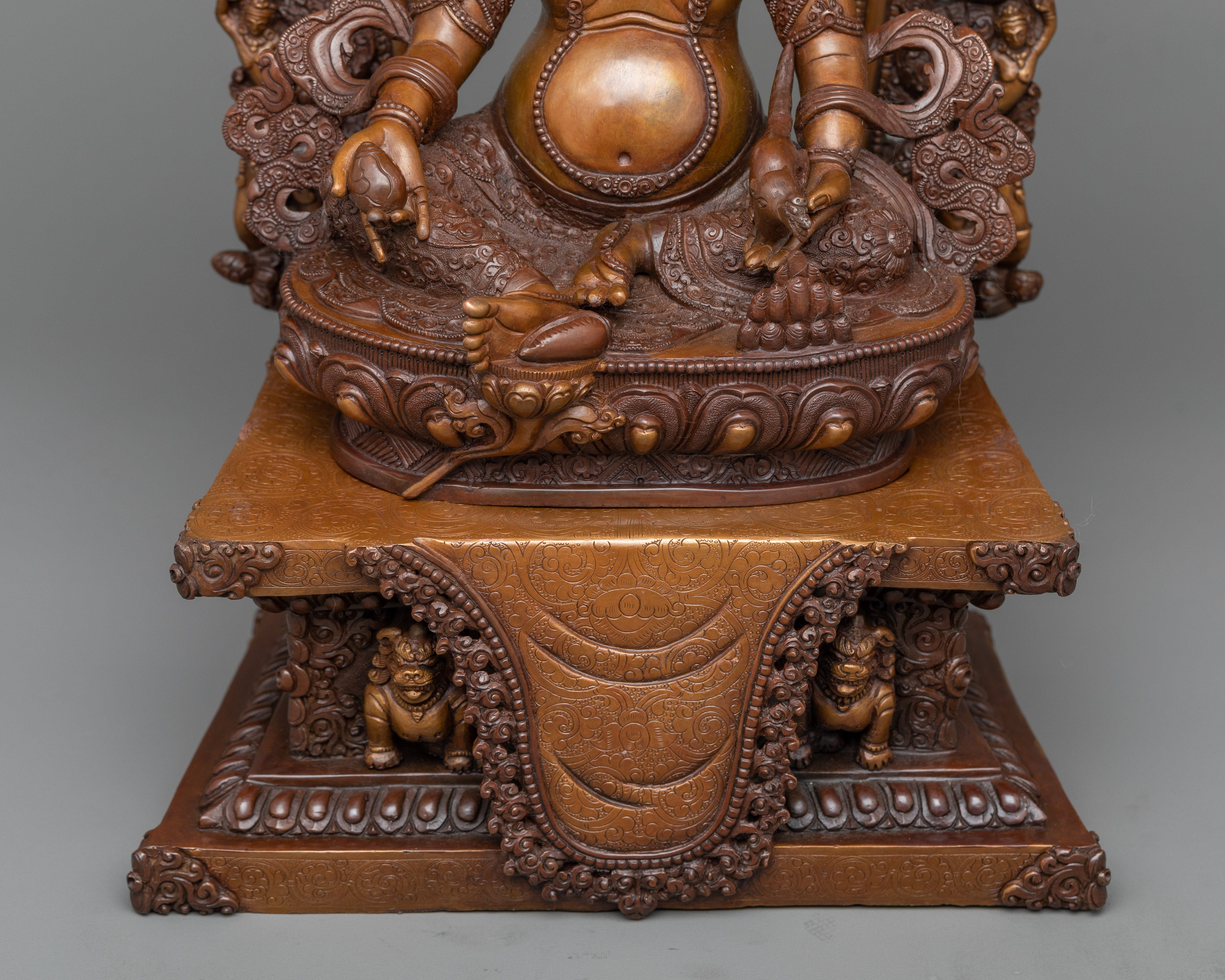 Dzambhala on Grand Throne | The Deity of Wealth and Prosperity