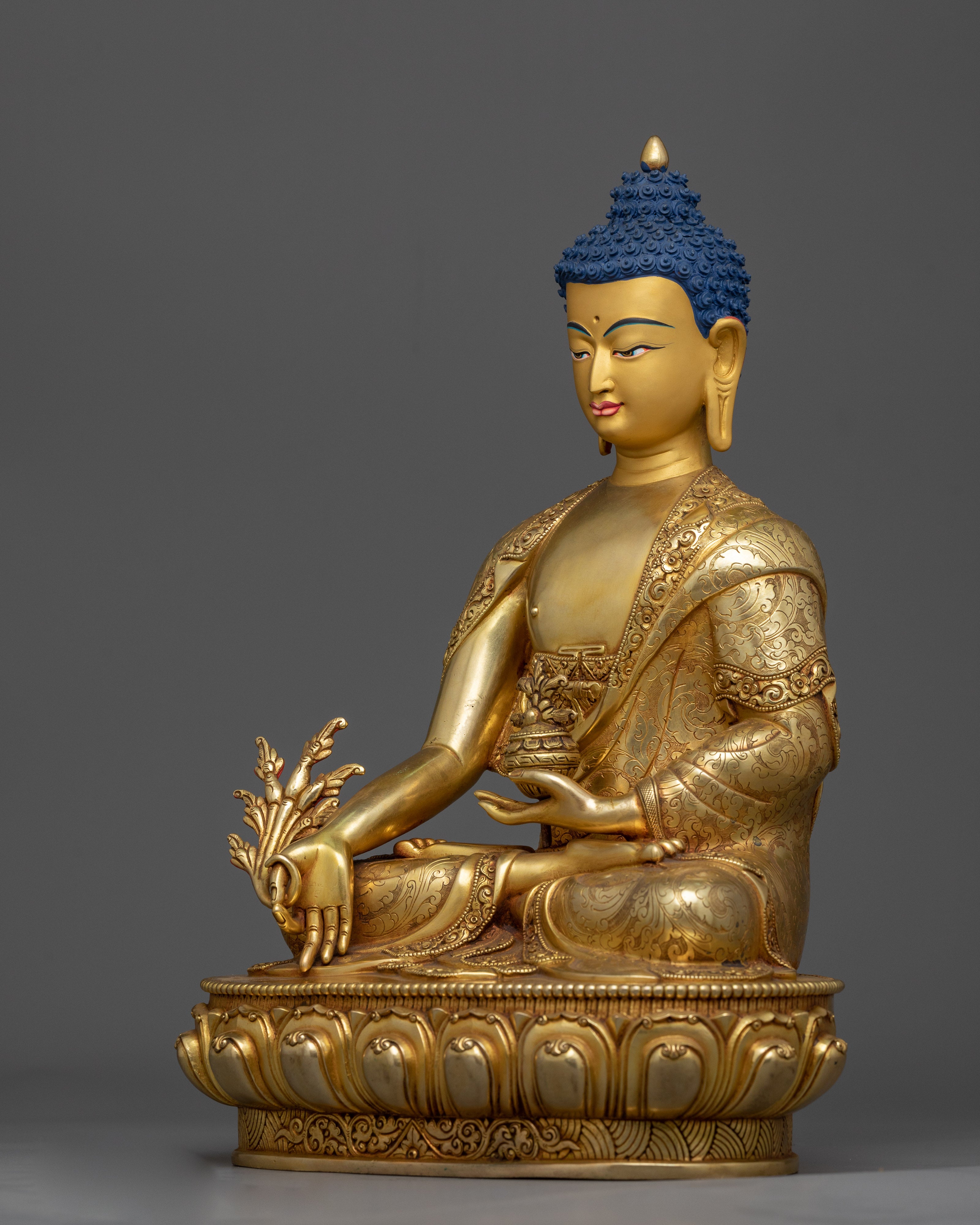copper sculpture-of-medicine-buddha