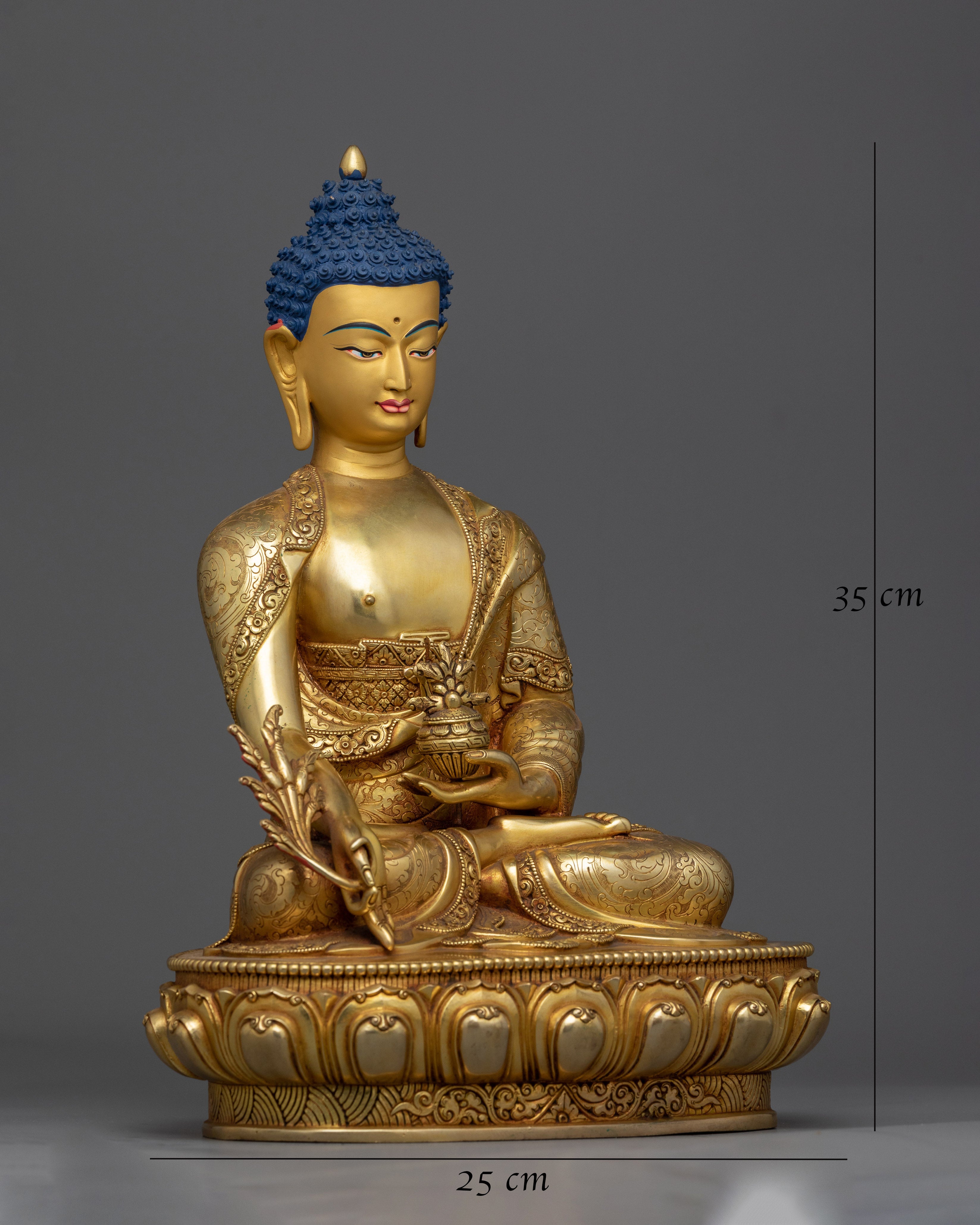 copper sculpture-of-medicine-buddha