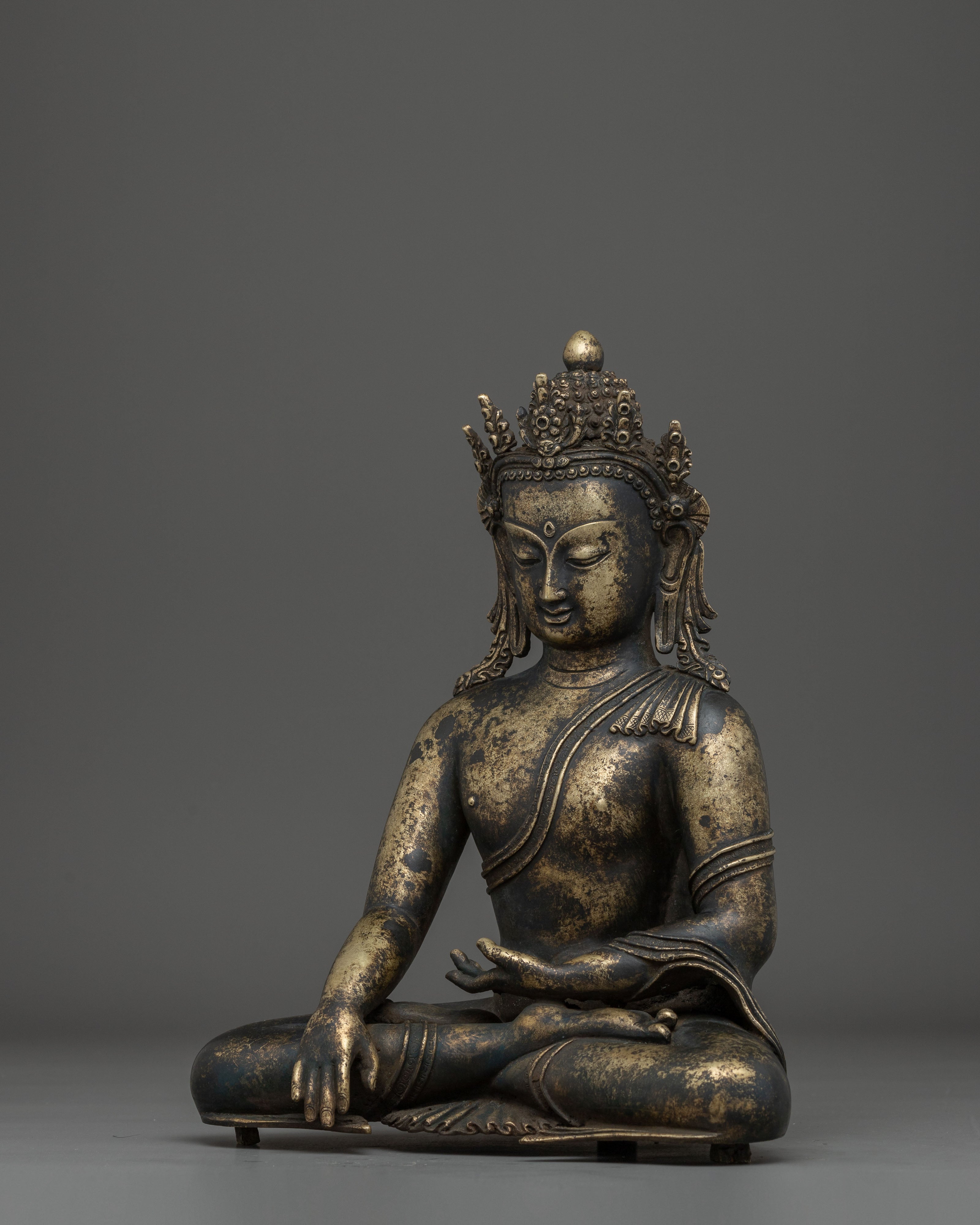 Handmade Statue of Seated Shakyamuni Buddha | Historical Buddha