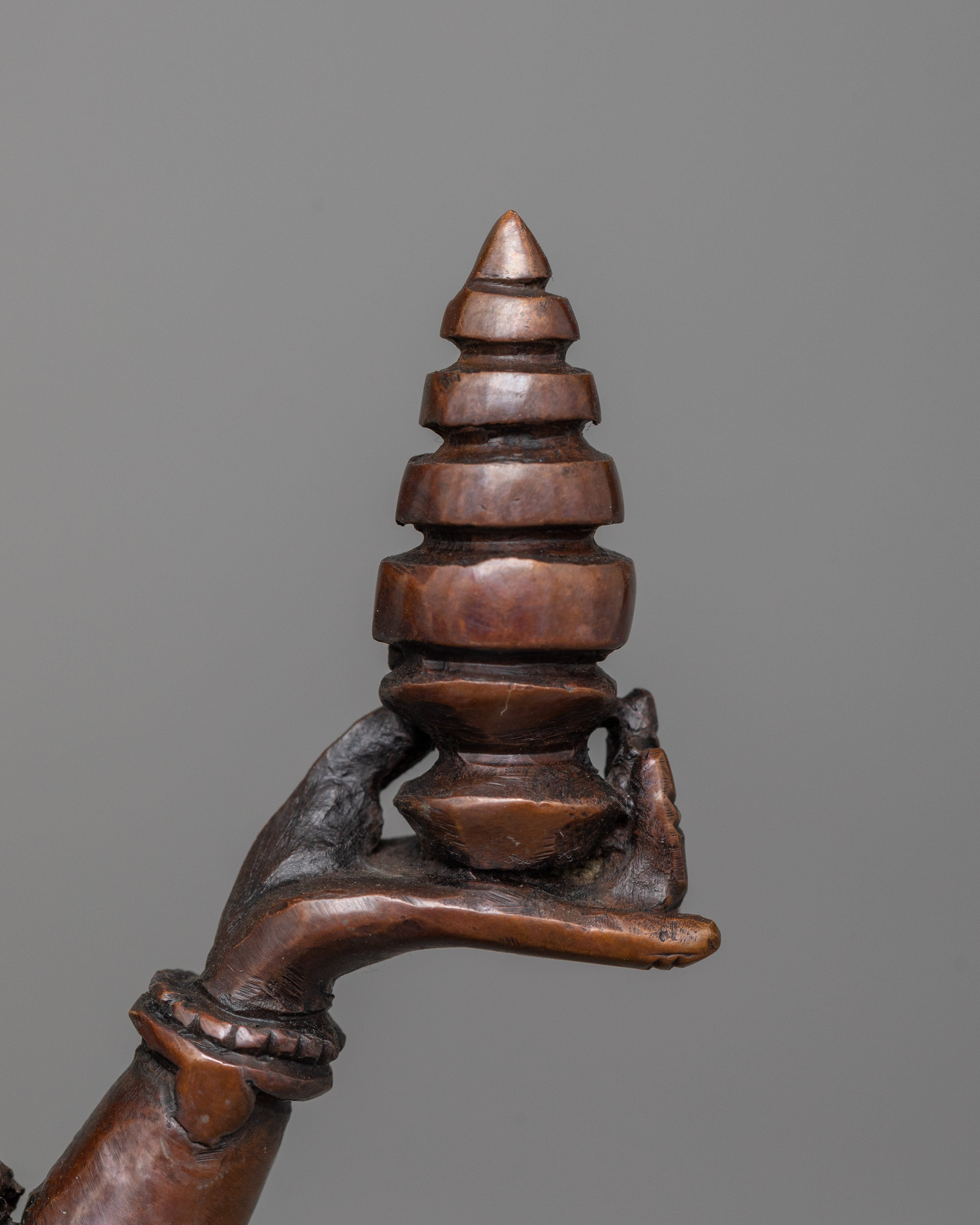 Graceful Laxmi Oxidized Copper Statue | Goddess of Wealth and Prosperity