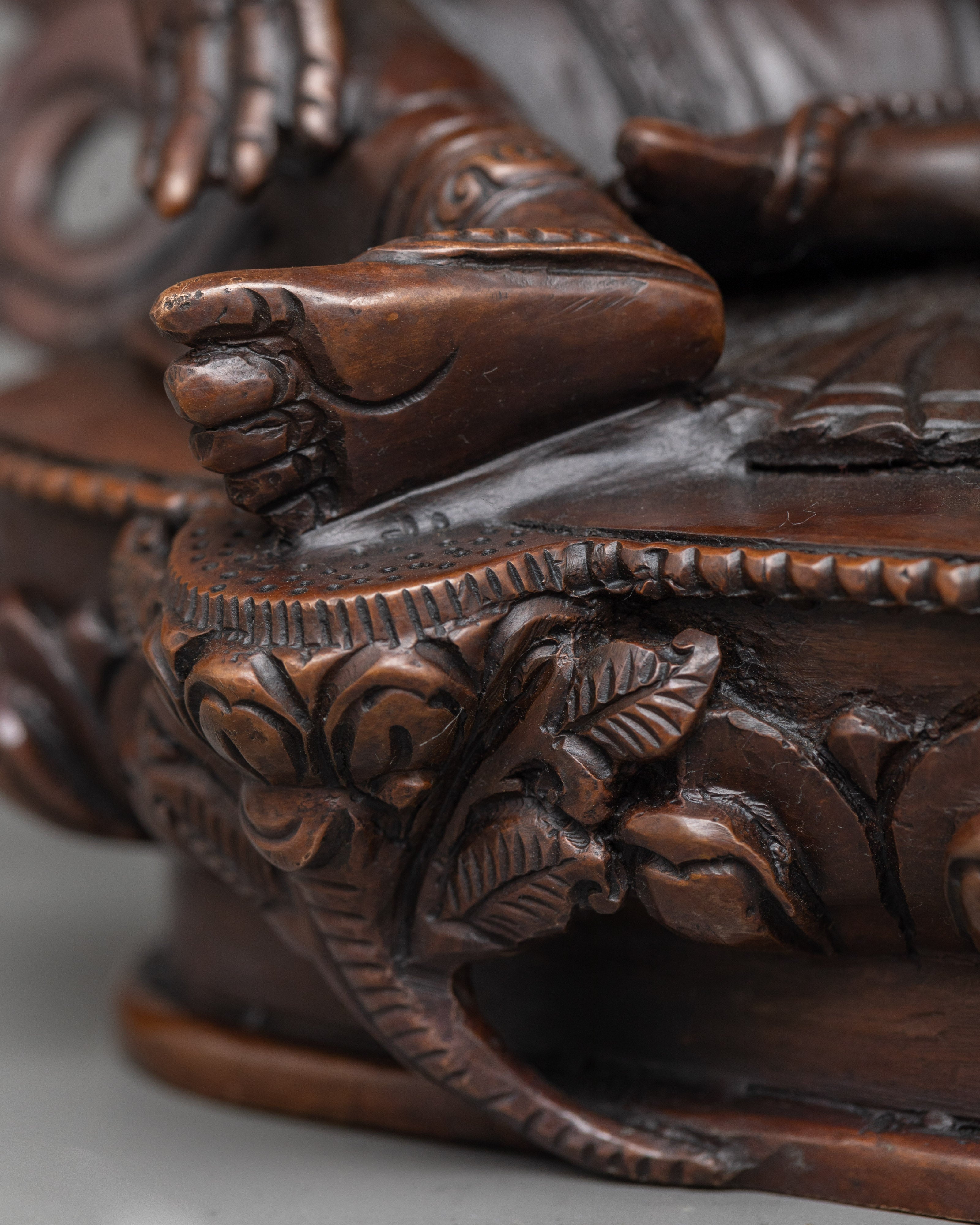 Graceful Laxmi Oxidized Copper Statue | Goddess of Wealth and Prosperity