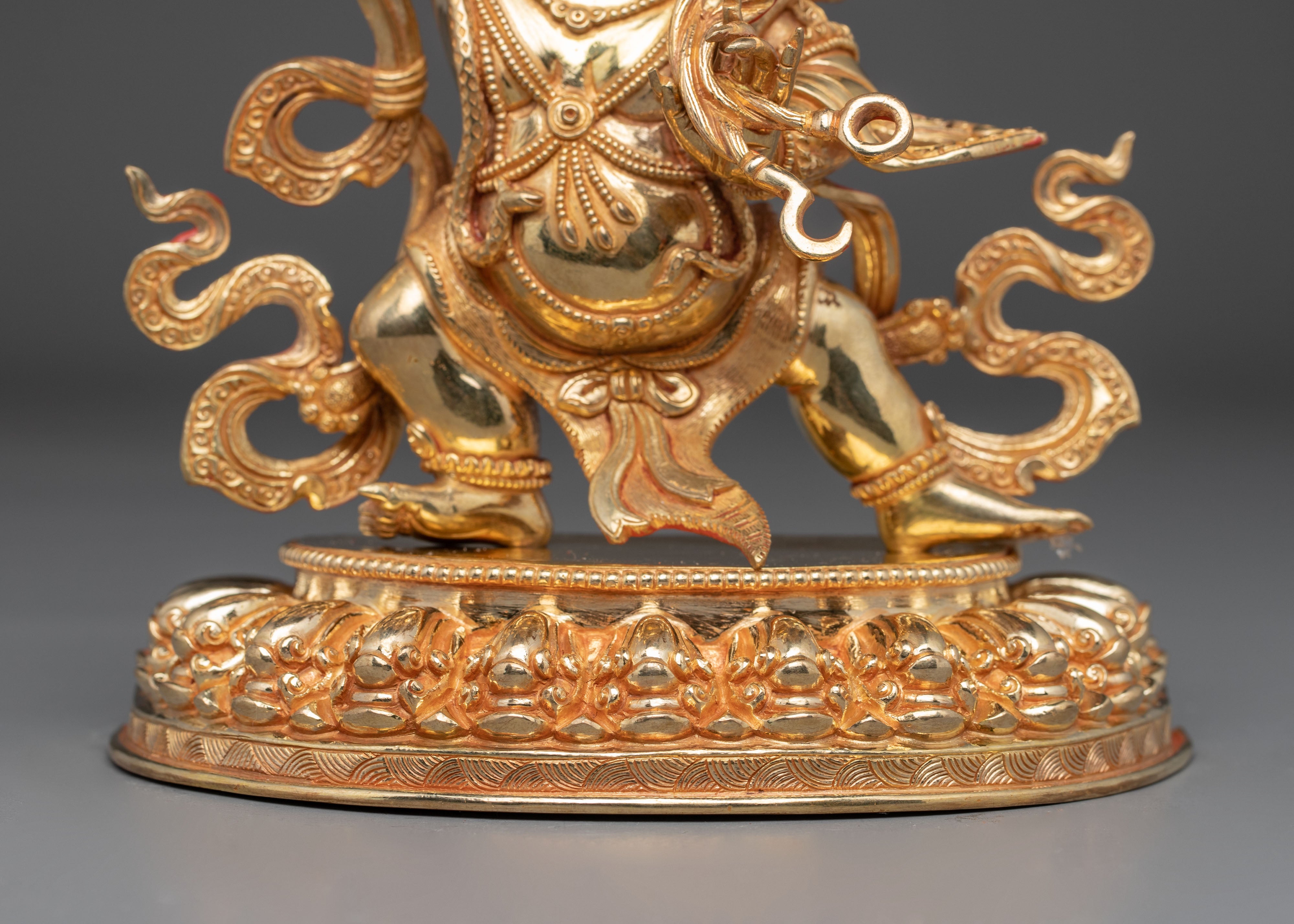 Handmade Tibetan Vajrapani Copper Art Protector Deity | Guardian of Dharma
