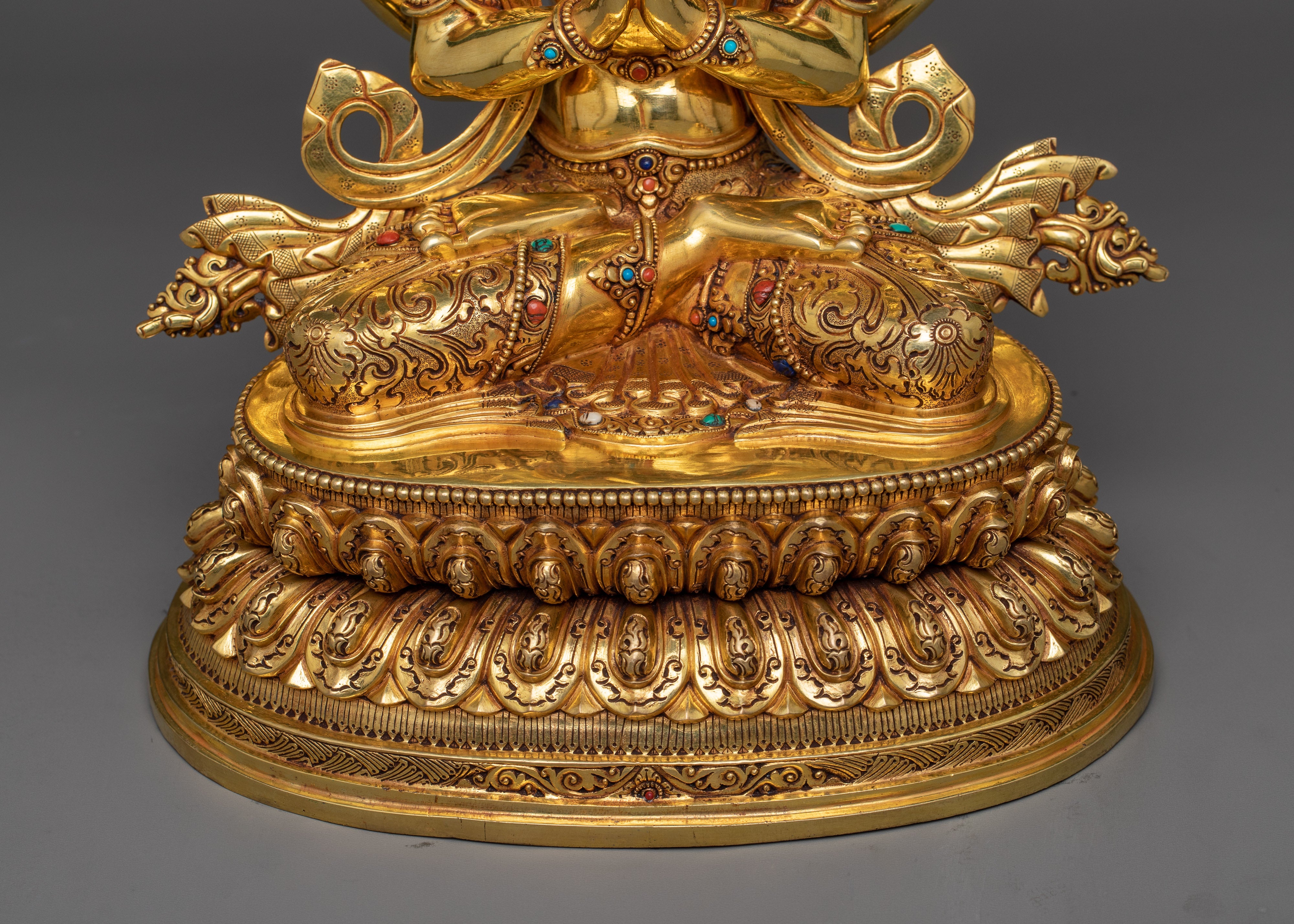 Chenrezig Copper Sculpture | Embrace of Compassion