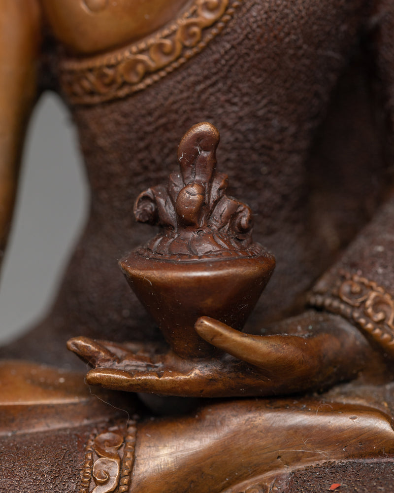 Medicine Buddha Oxidized Copper Idol | Healing Touch of Bhaisajyaguru