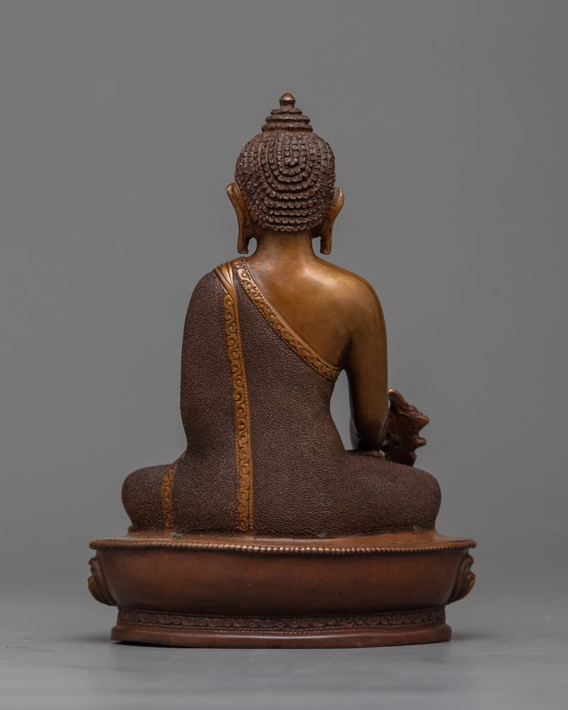 Medicine Buddha Oxidized Copper Idol | Healing Touch of Bhaisajyaguru