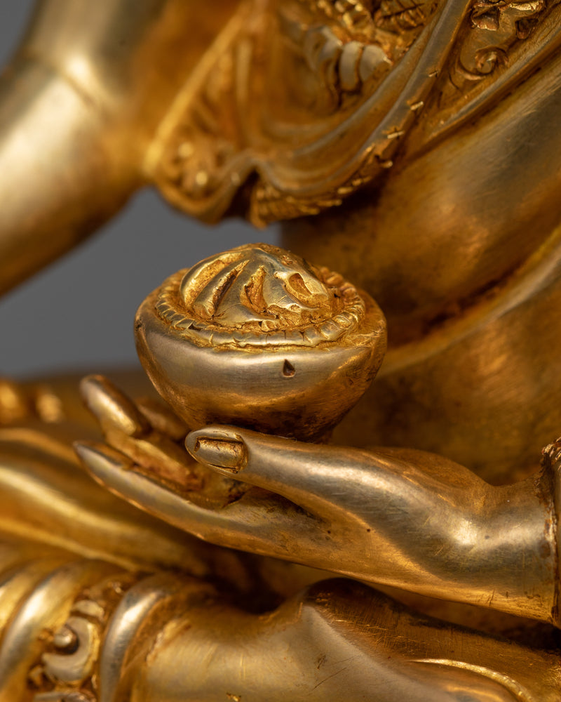 Menla Sangay Gold-Gilded Sculpture | Healing Radiance