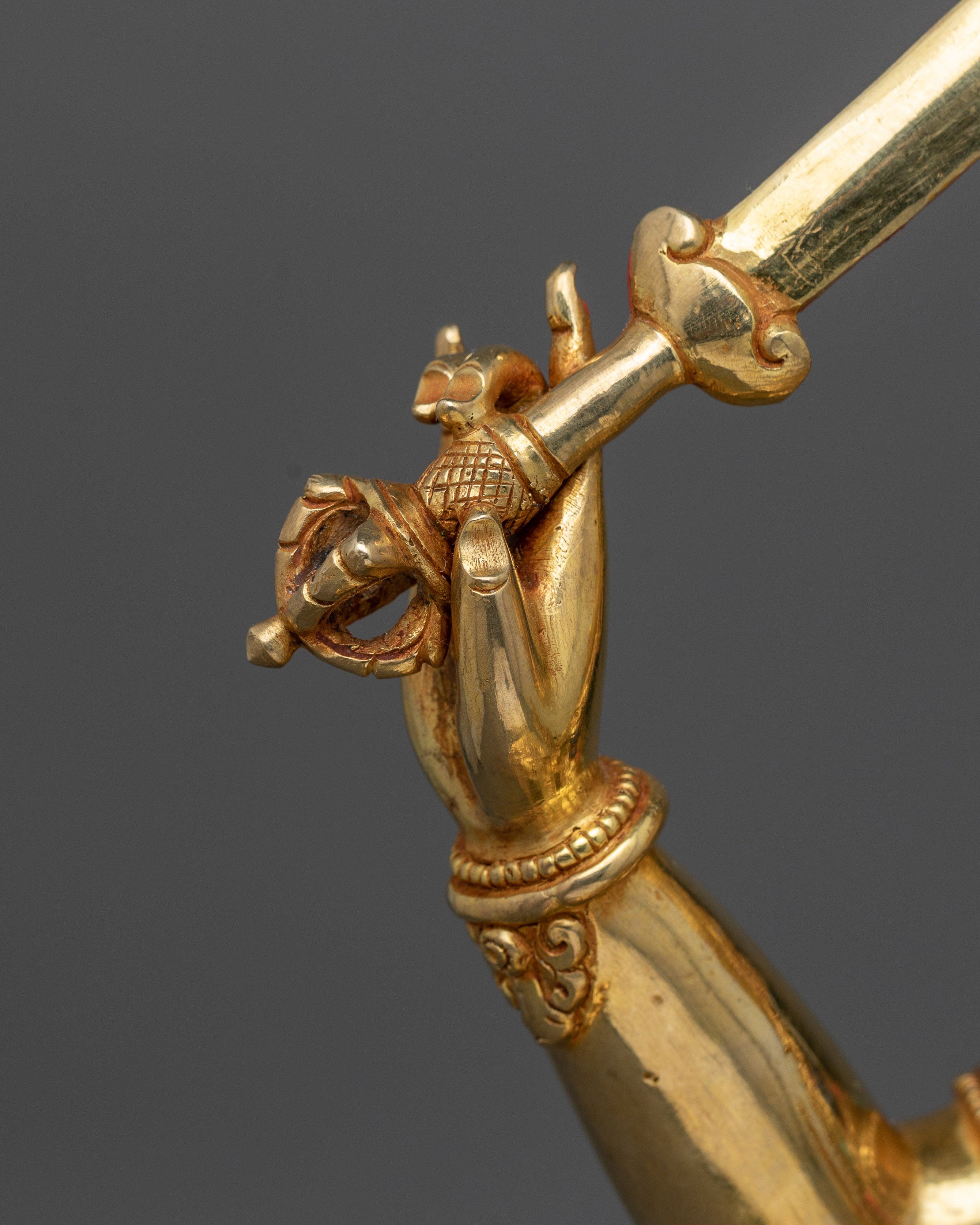 Statue of Manjushri | Wisdom's Radiance in 24k Gold Coat