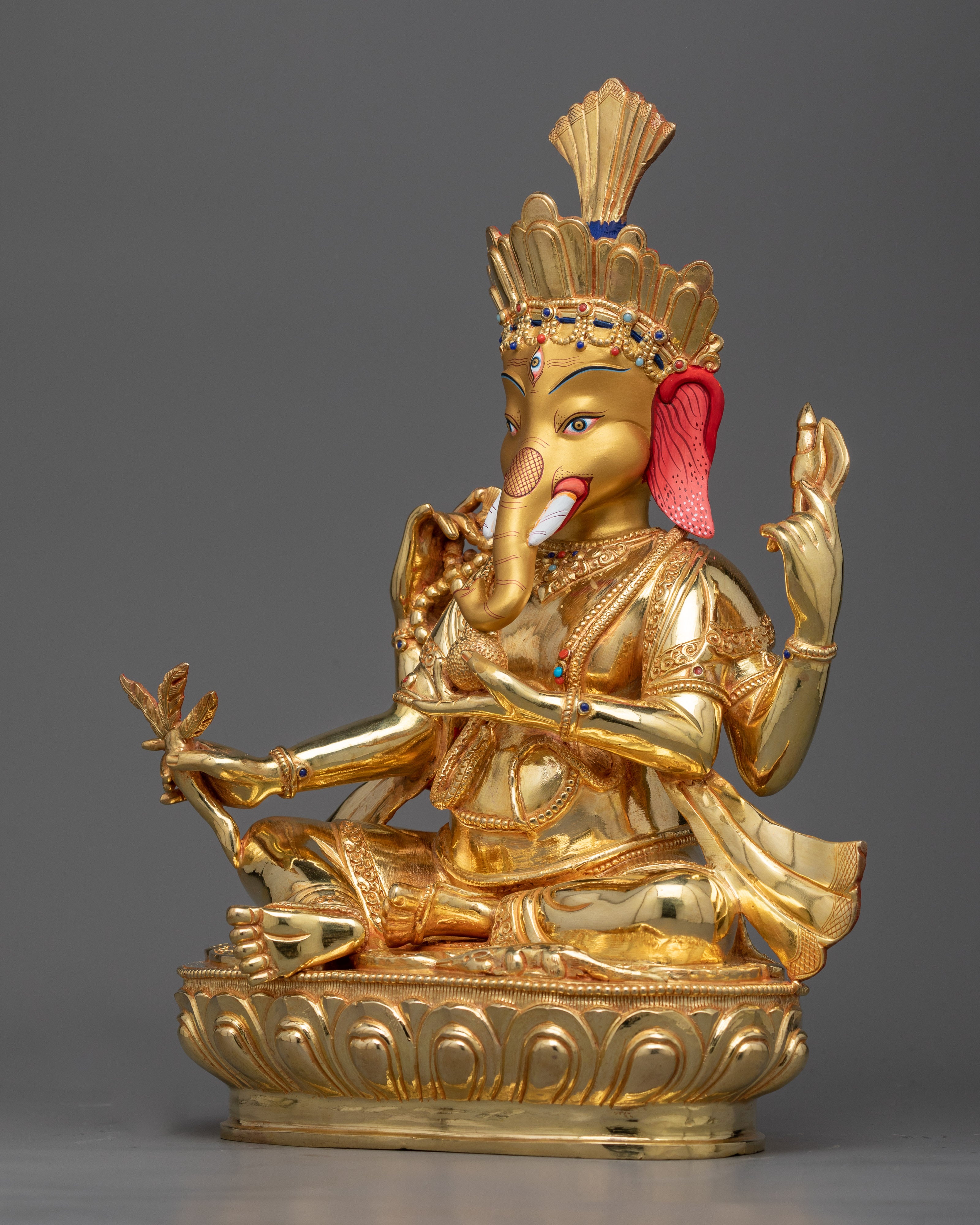 ganesha gilt statue