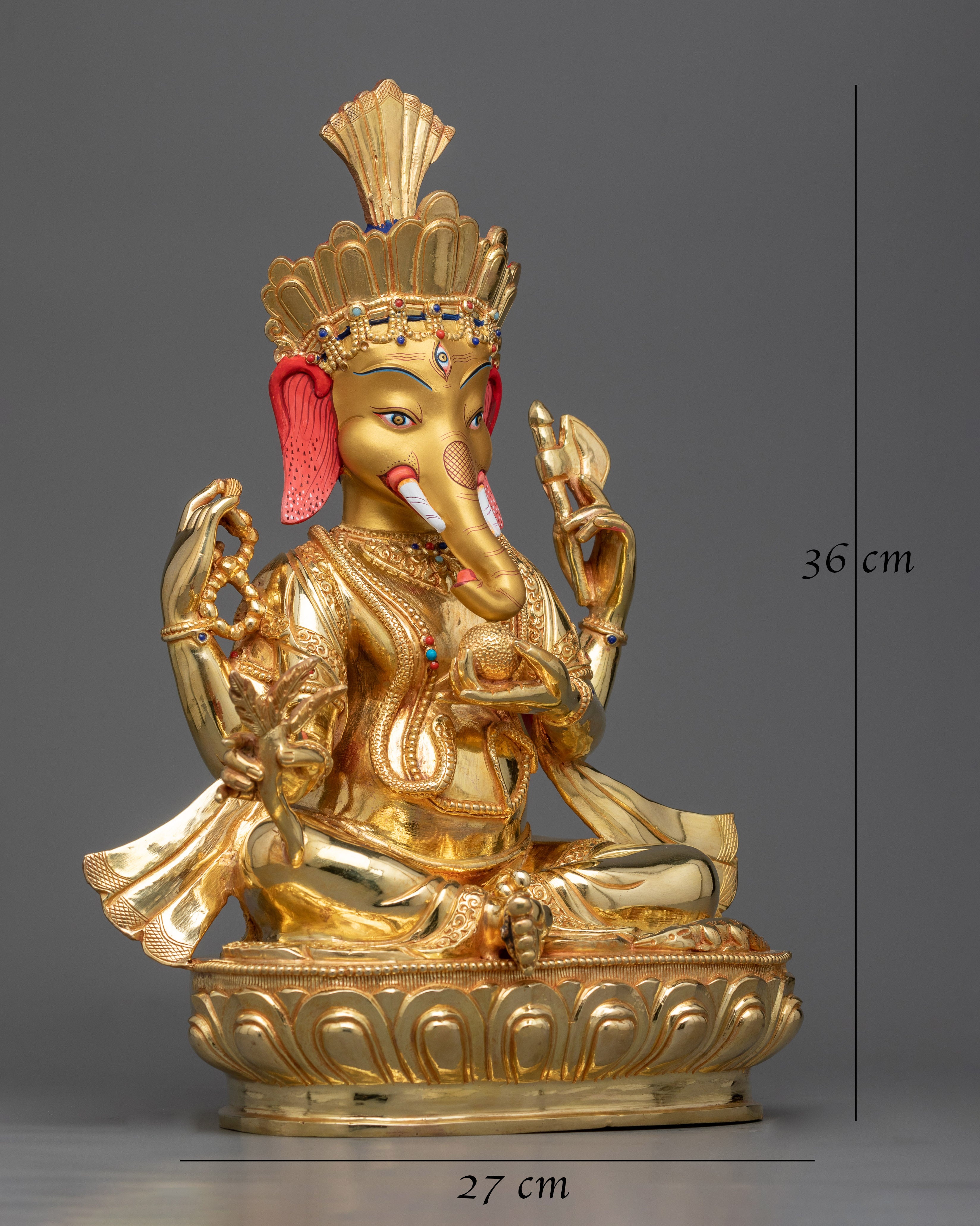 ganesha gilt statue