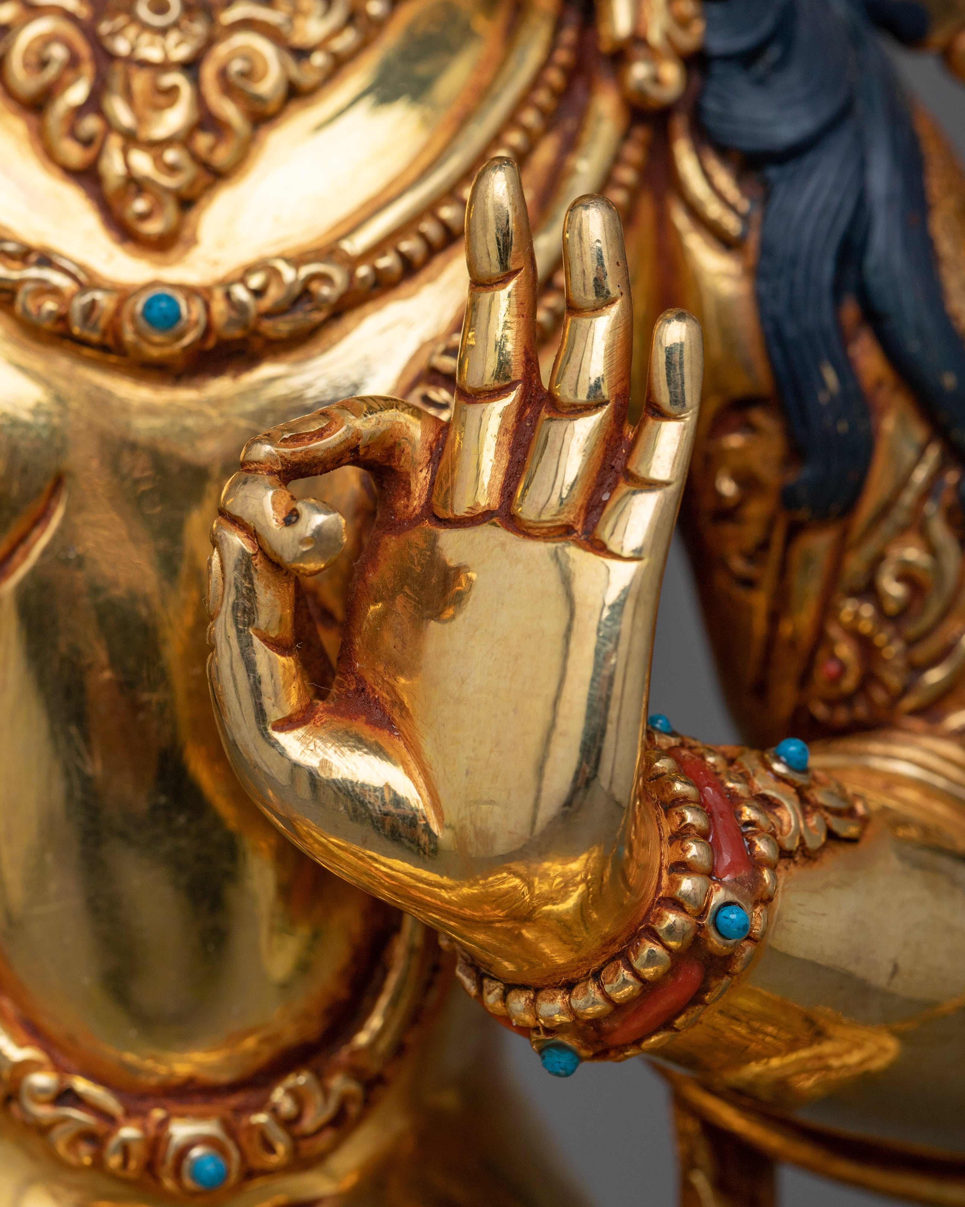 Manjushri Bodhisattva Copper Sculpture Majesty | Traditional Artwork