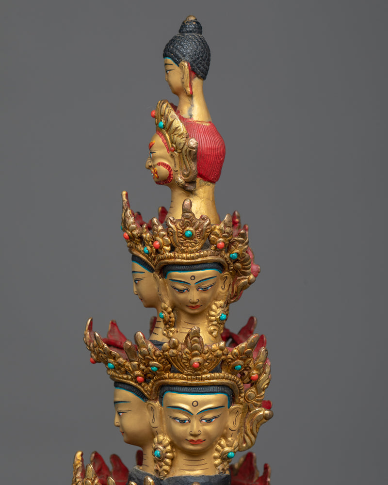The 1000-Armed Chenrezig Sculpture in Divine Splendor | Himalayan Artwork