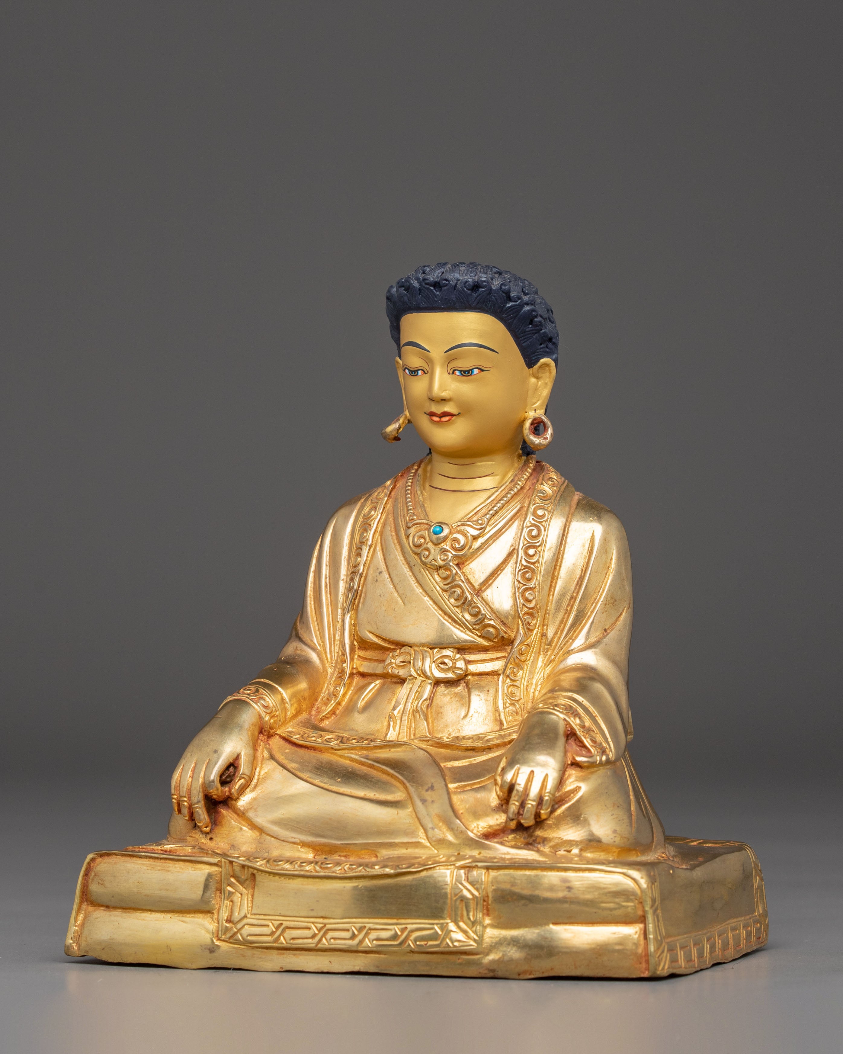 Golden Buddhist Masters Statue Set | Three Enlightened Masters