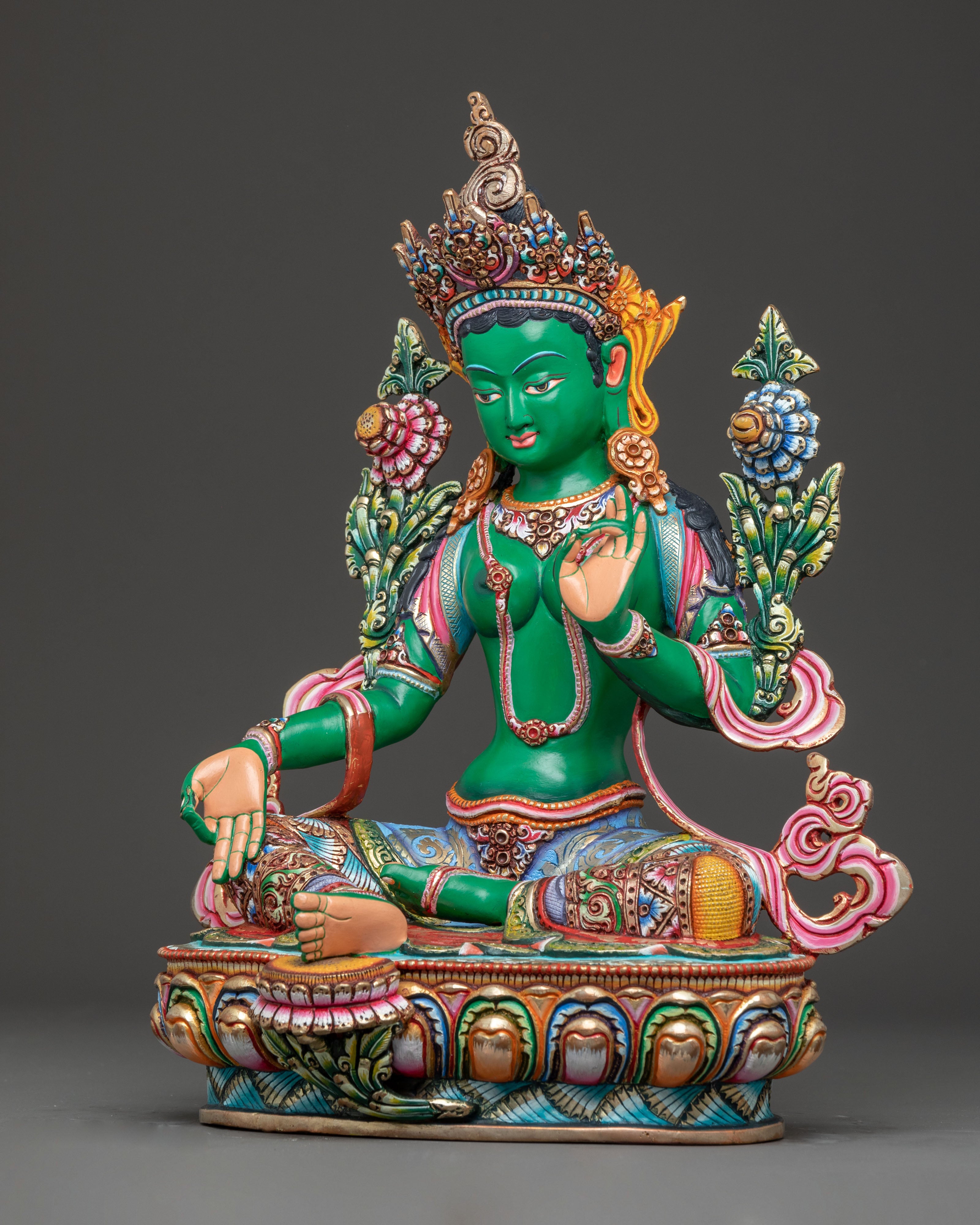 Handcrafted Liberation Mother Green Tara (Shyama Tara) Sculpture | Mother of All Buddhas