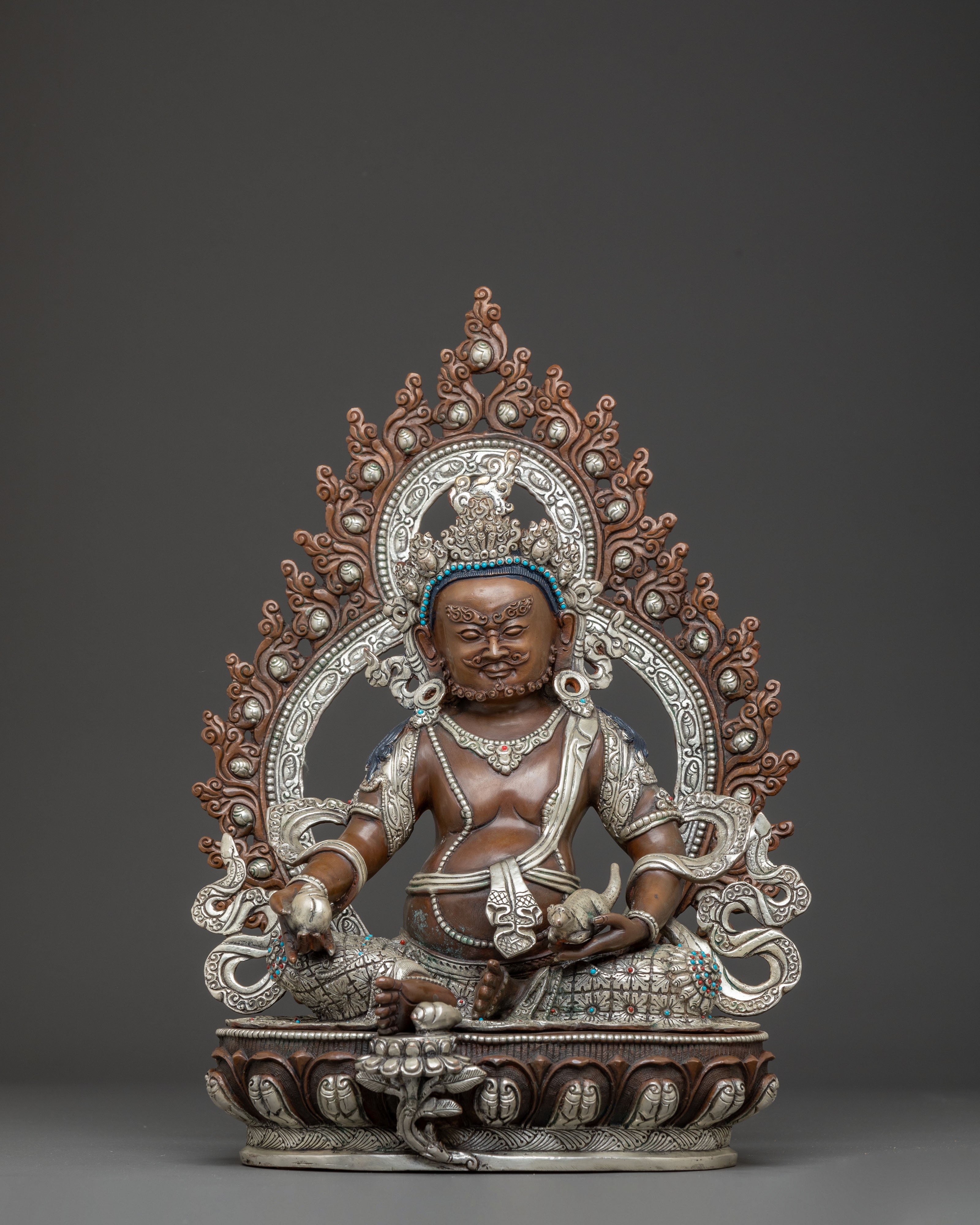 Handcrafted Dzambhala Art: Buddhist Deity of Wealth | Prosperity Icon