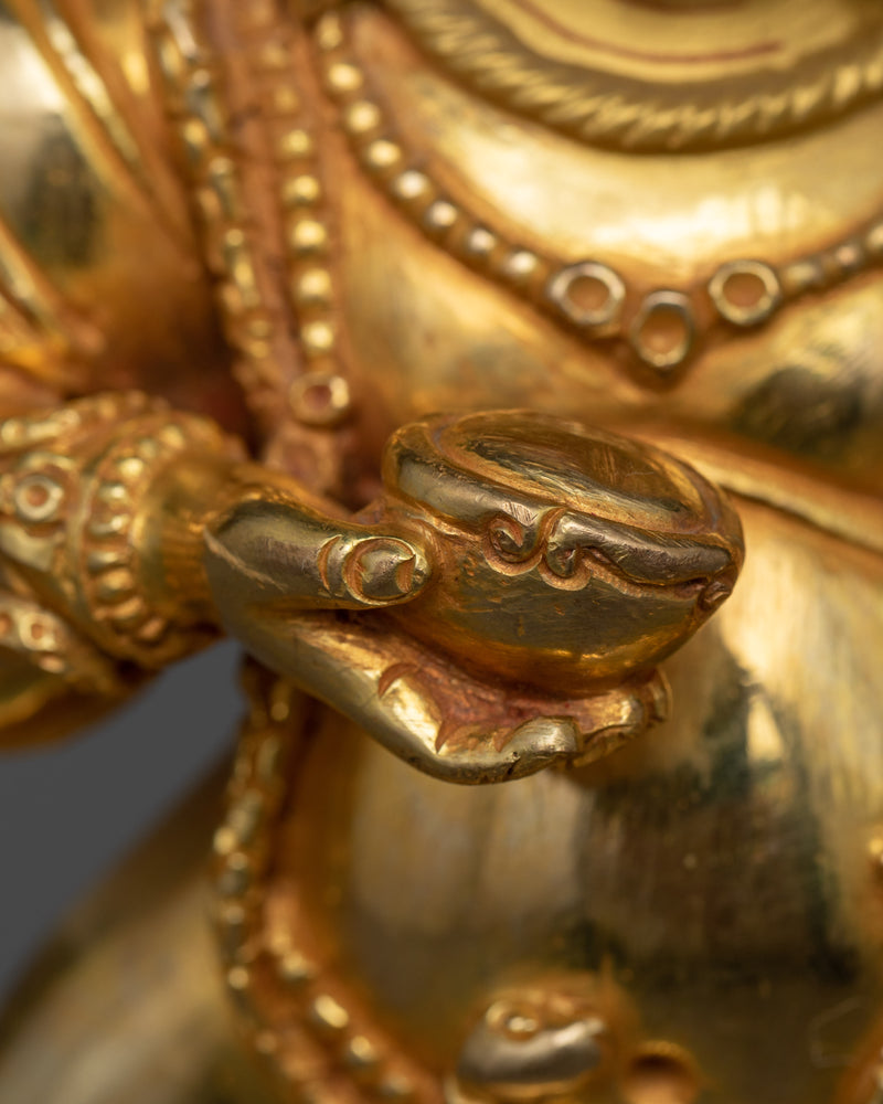 Nakpo Dzambhala in 24K Gold Resplendence | Essence of Prosperity