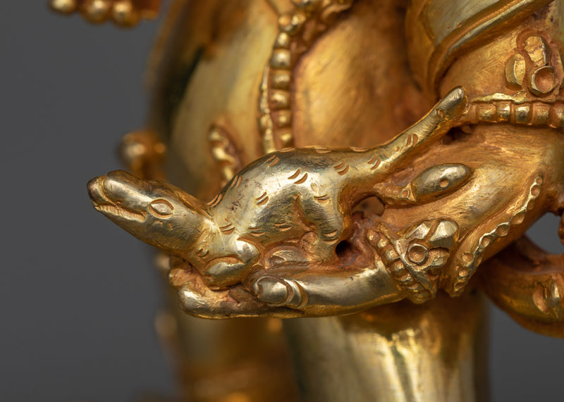 Nakpo Dzambhala in 24K Gold Resplendence | Essence of Prosperity