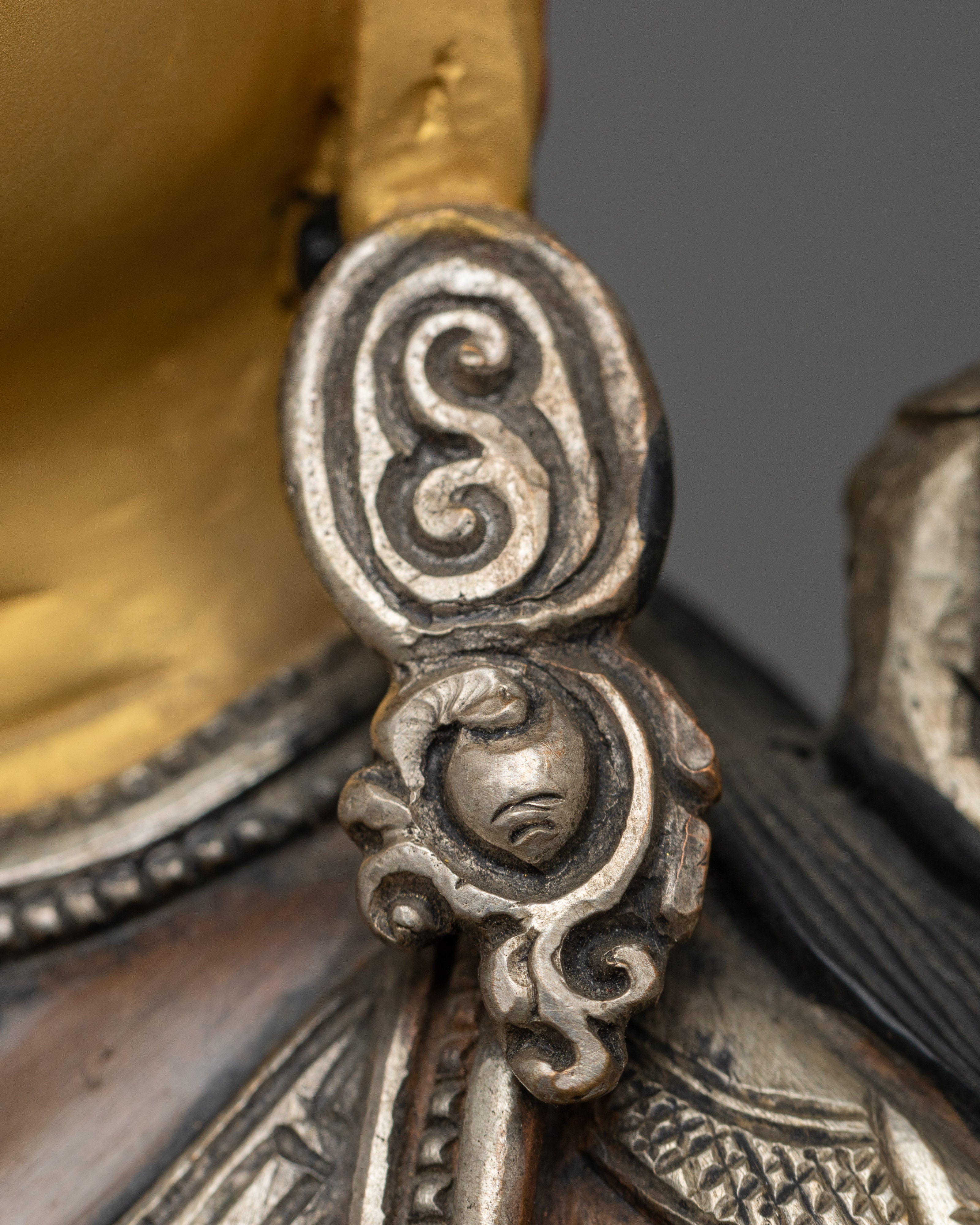 Beautiful Statue if Green Tara Statue with Silver and Gold | Himalayan Art