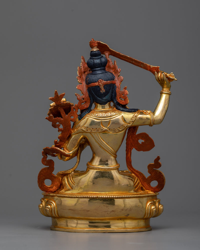 Manjushri Bodhisattva Sculpture | Traditional Nepalese Artwork