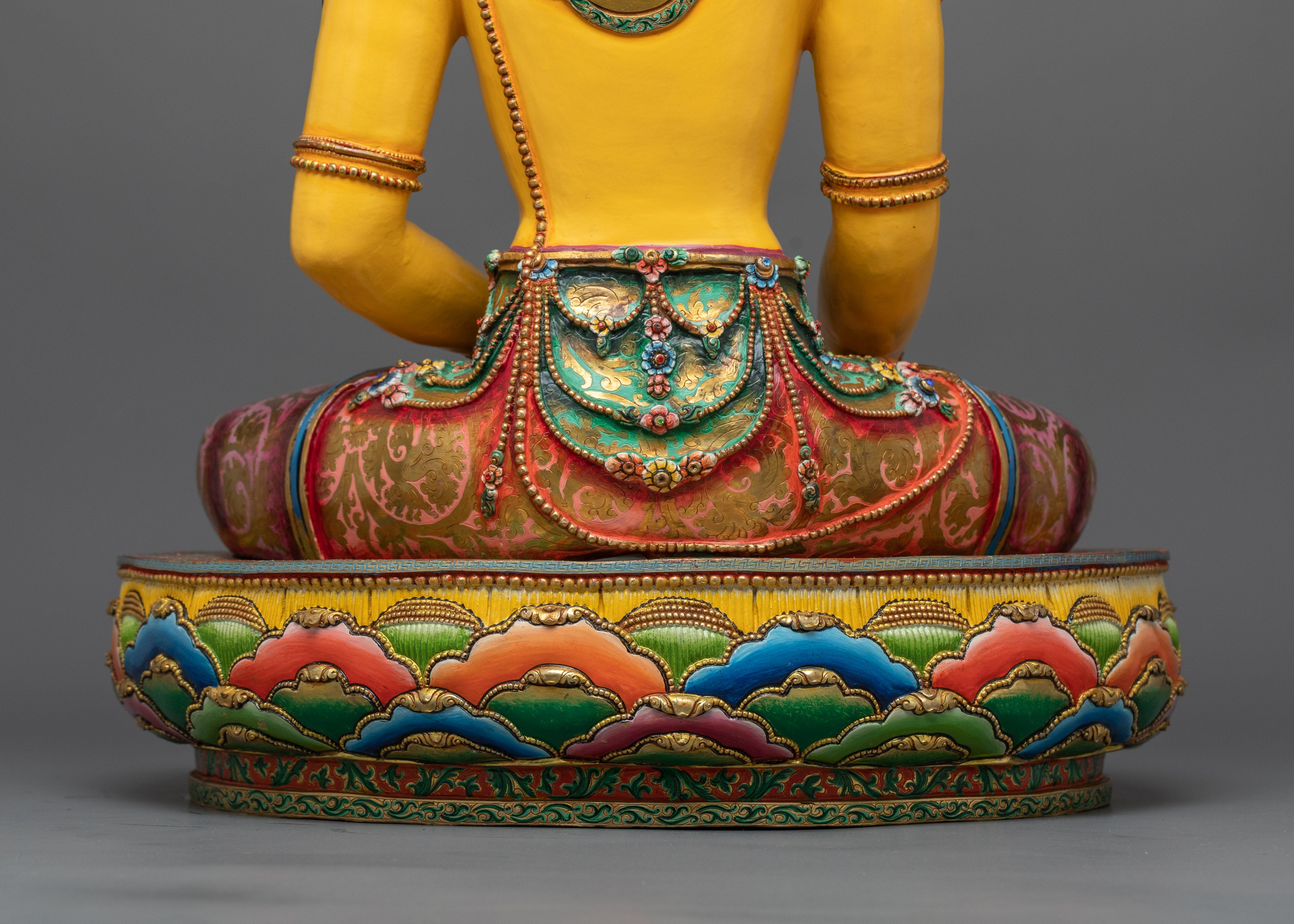 Beautiful Crown Shakyamuni Buddha Statue | Radiance of Enlightenment