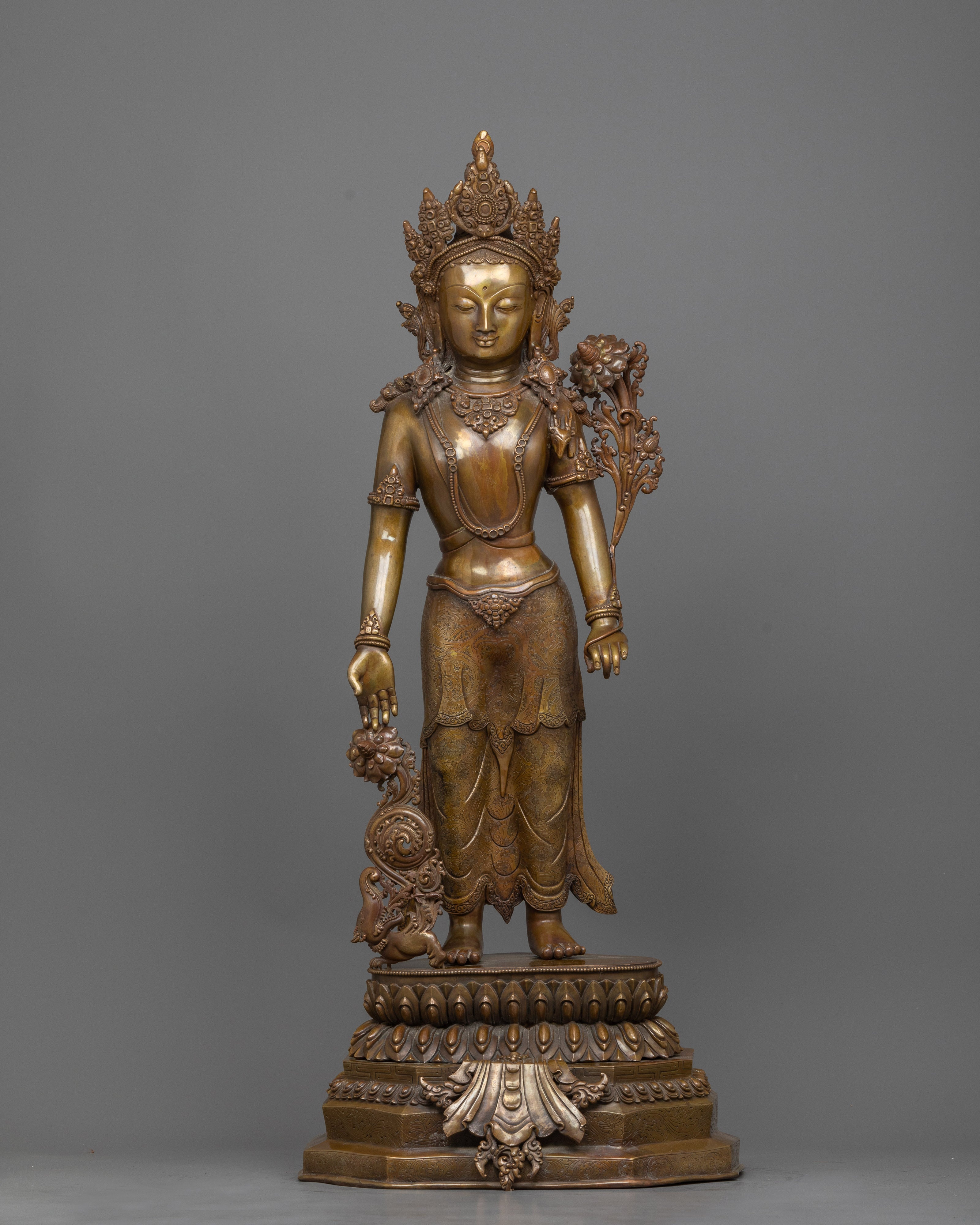 Standing Chenrezig Padmapani Statue | Elevate Your Space with the Majestic Sculpture