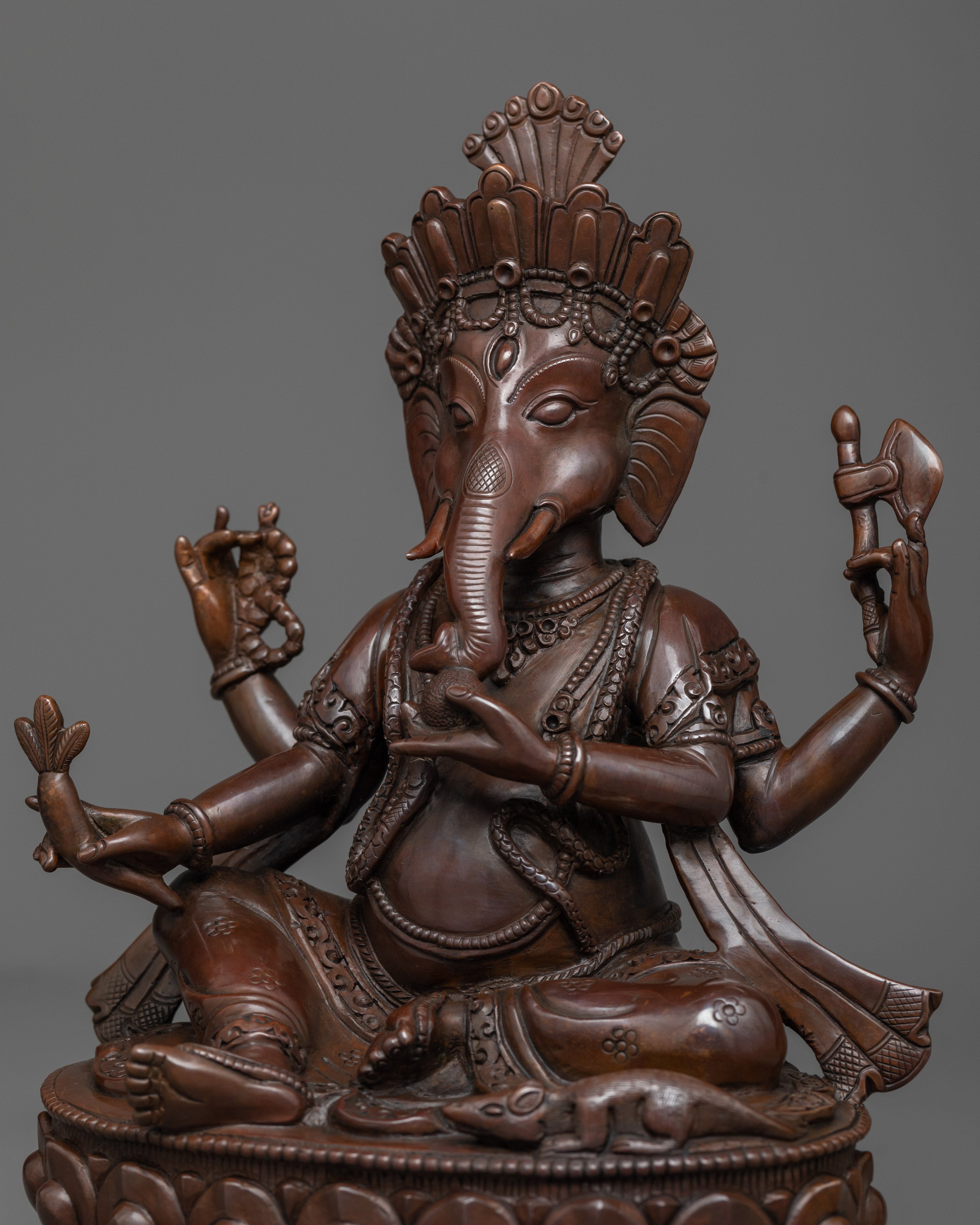 Oxidized Ganesh Statue for Spiritual Insight | Timeless Wisdom