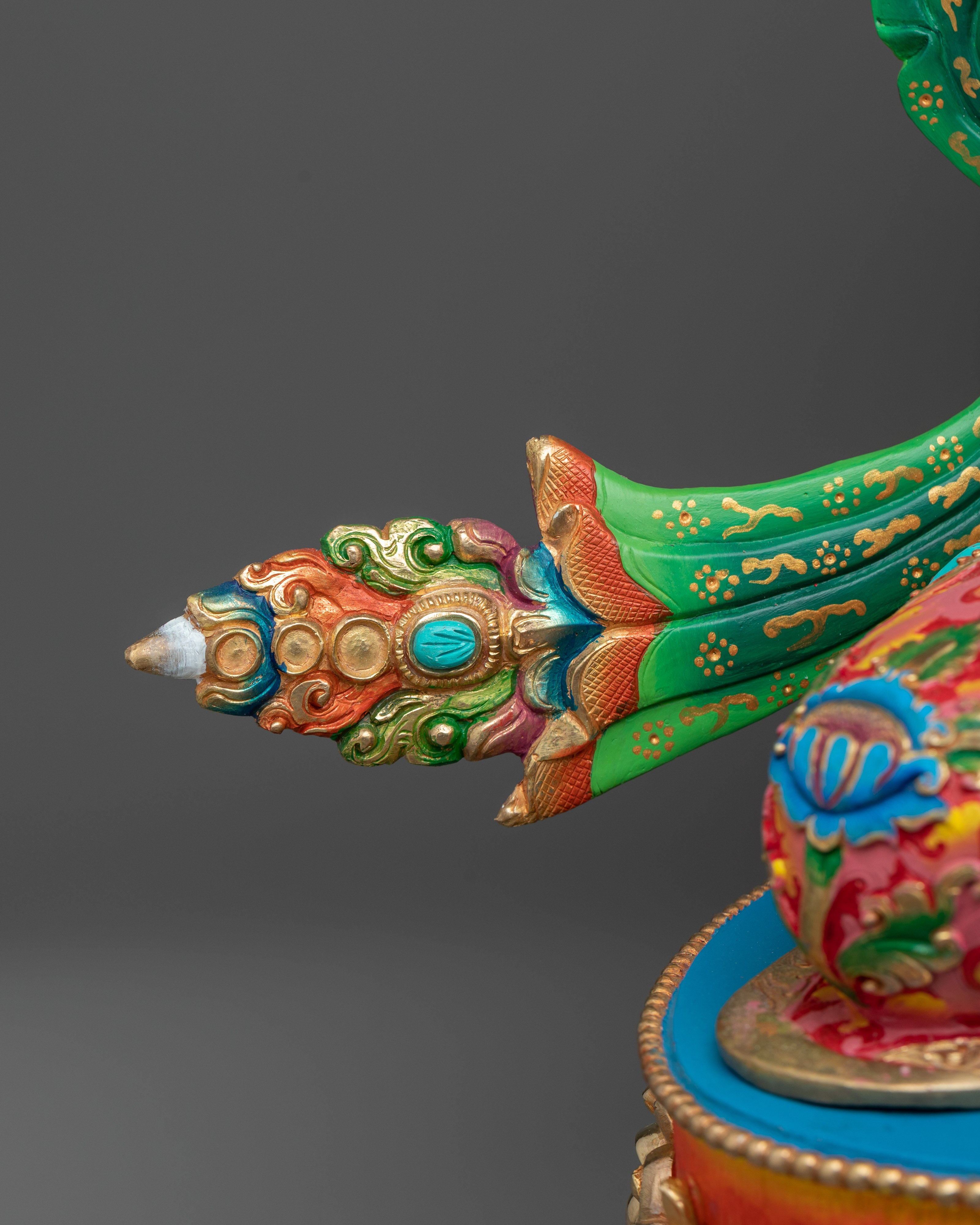 Majestic Copper Chenrezig Sculpture | Embodiment of Compassion